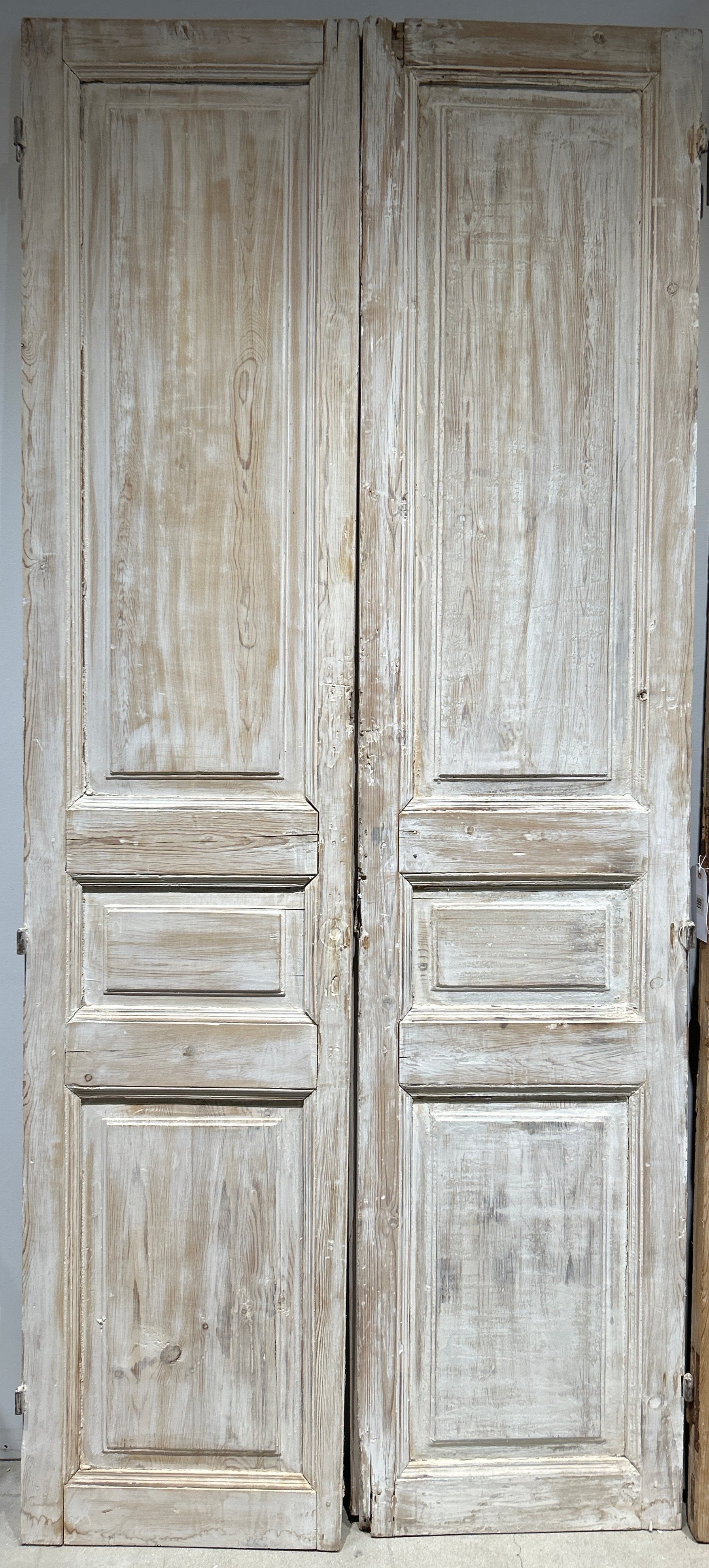 Vintage Egyptian Door, Antique White, Pair