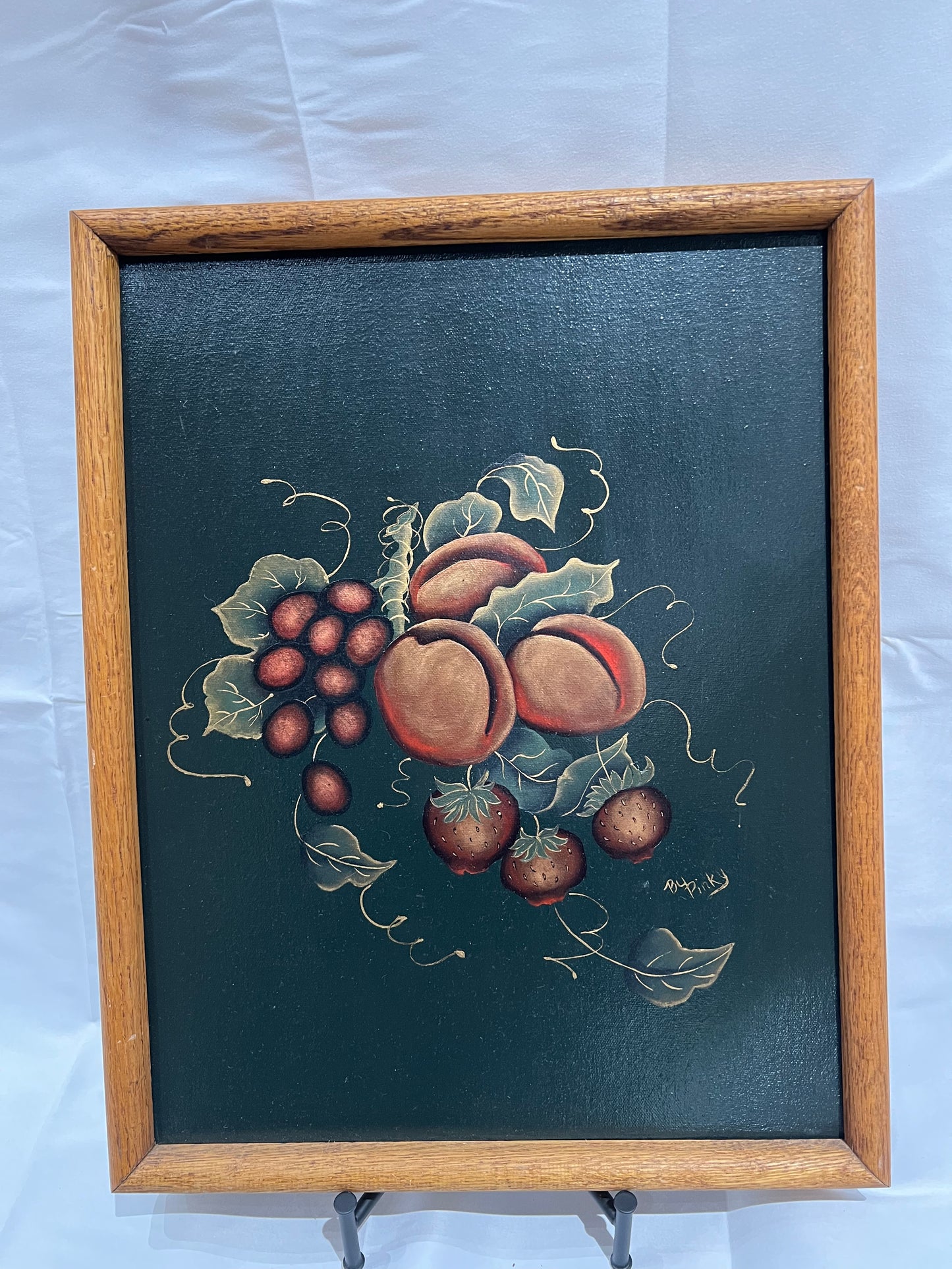 Wooden frame fruit art