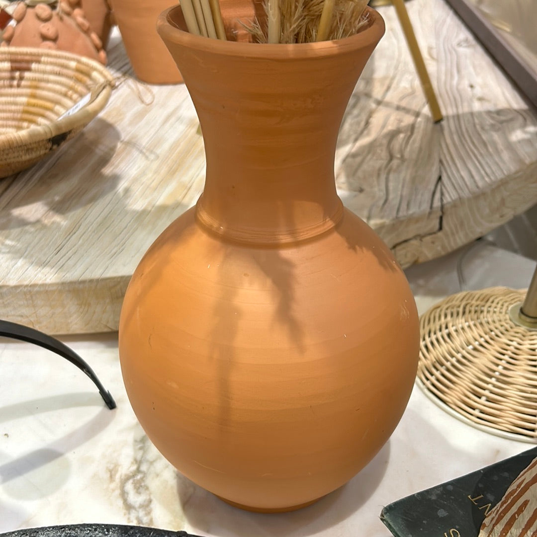 Clay ceramic vase