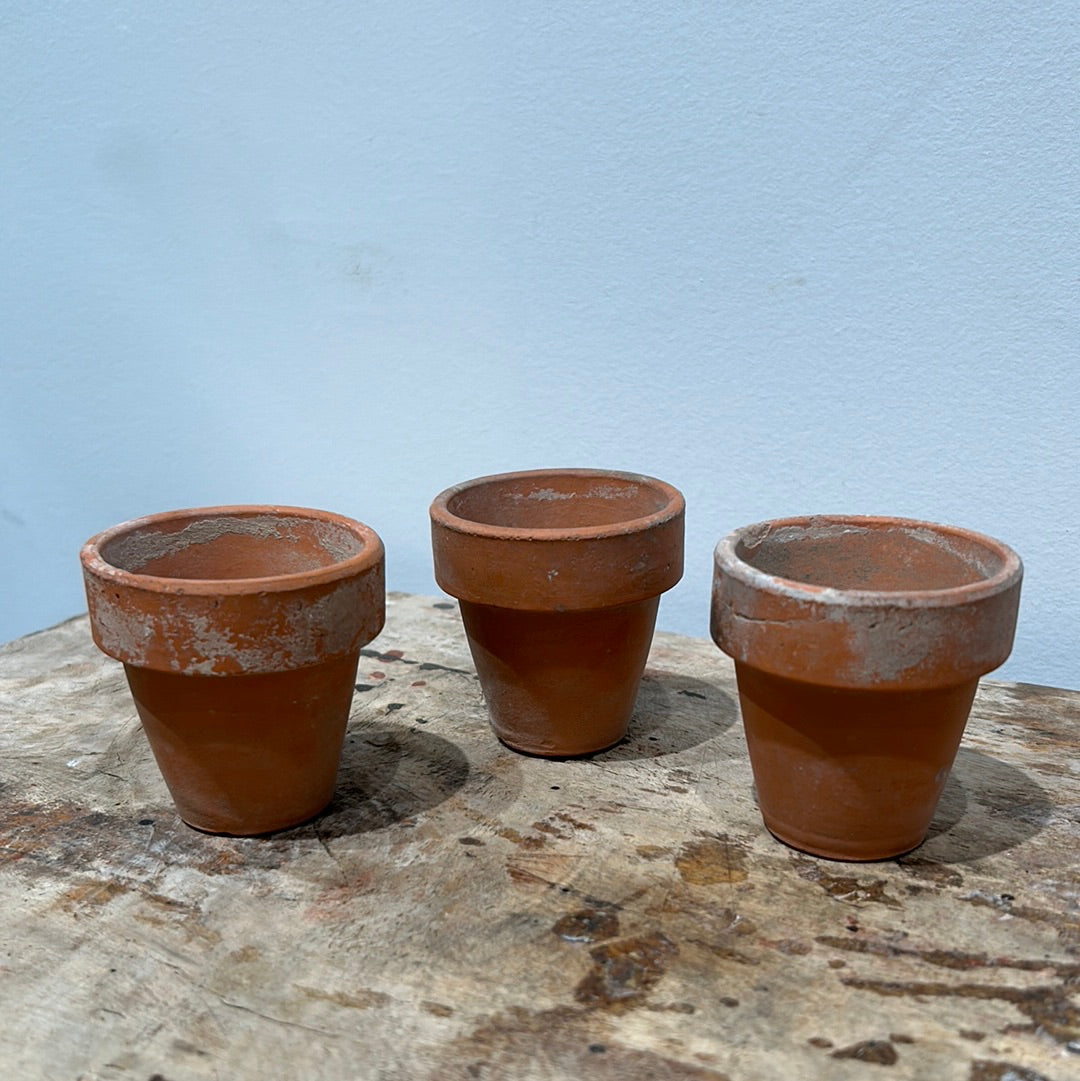 mini terra cotta pot antique