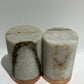 Vintage marble & copper salt and pepper shakers