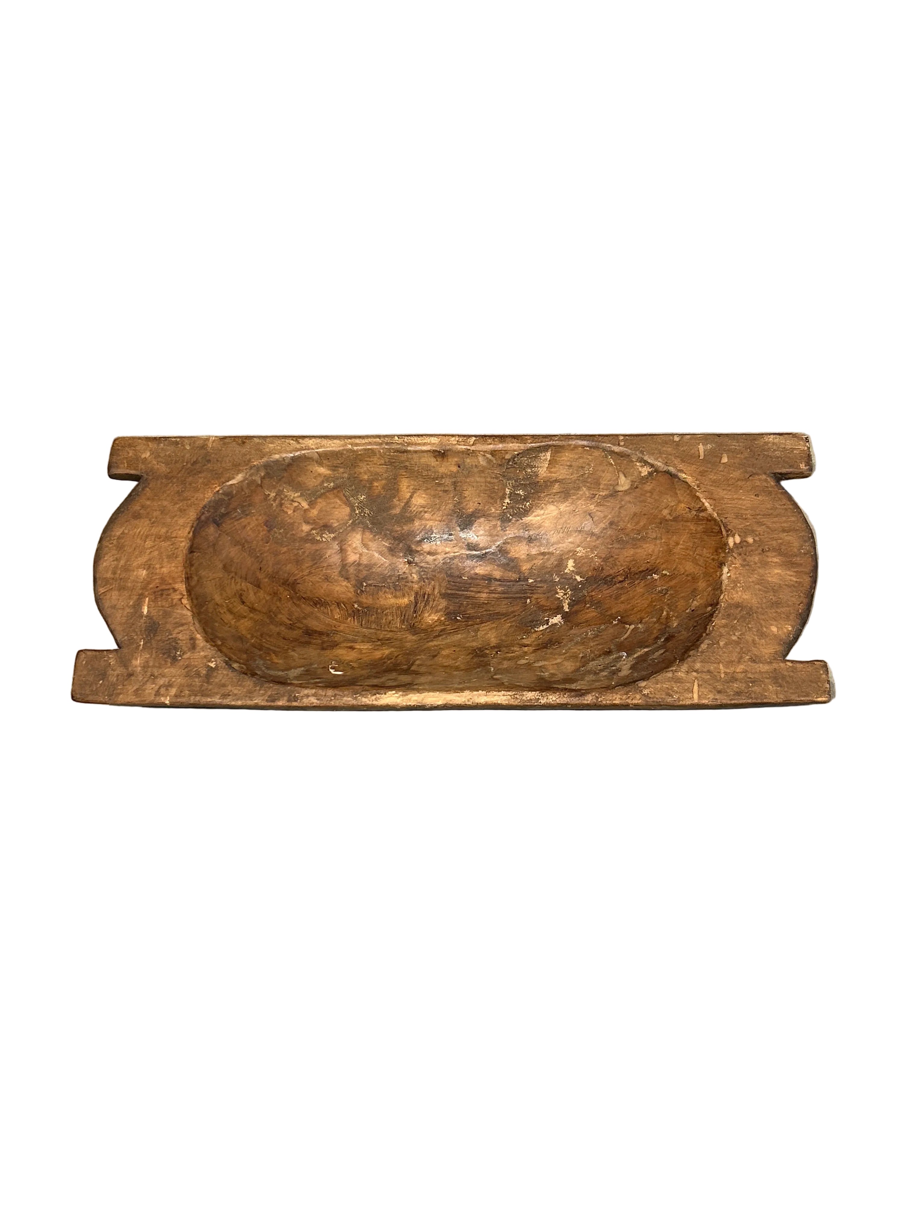 Primitive wood dough bowl