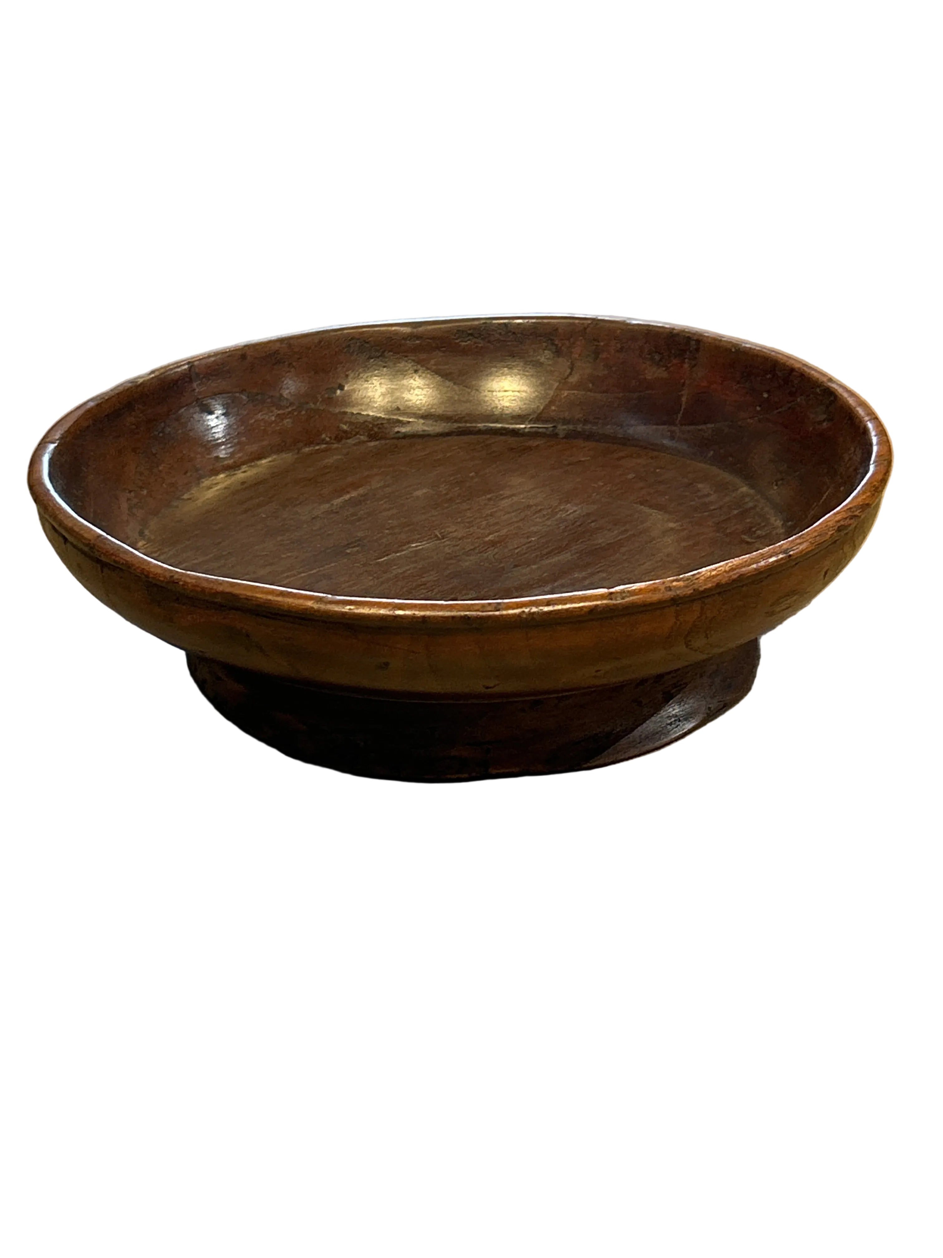 CIRCULAR TRAY WITH A RAISED FOOT