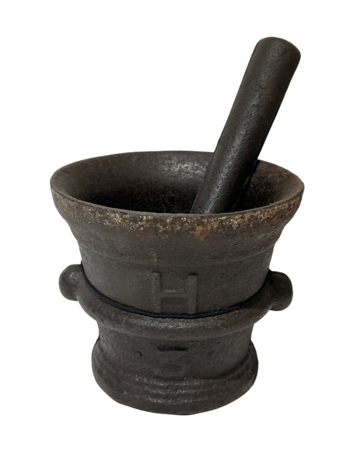 ANTIQUE MORTAR-PESTLE FOR GRINDING COFFEE.