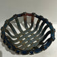 Ceramic blue basket