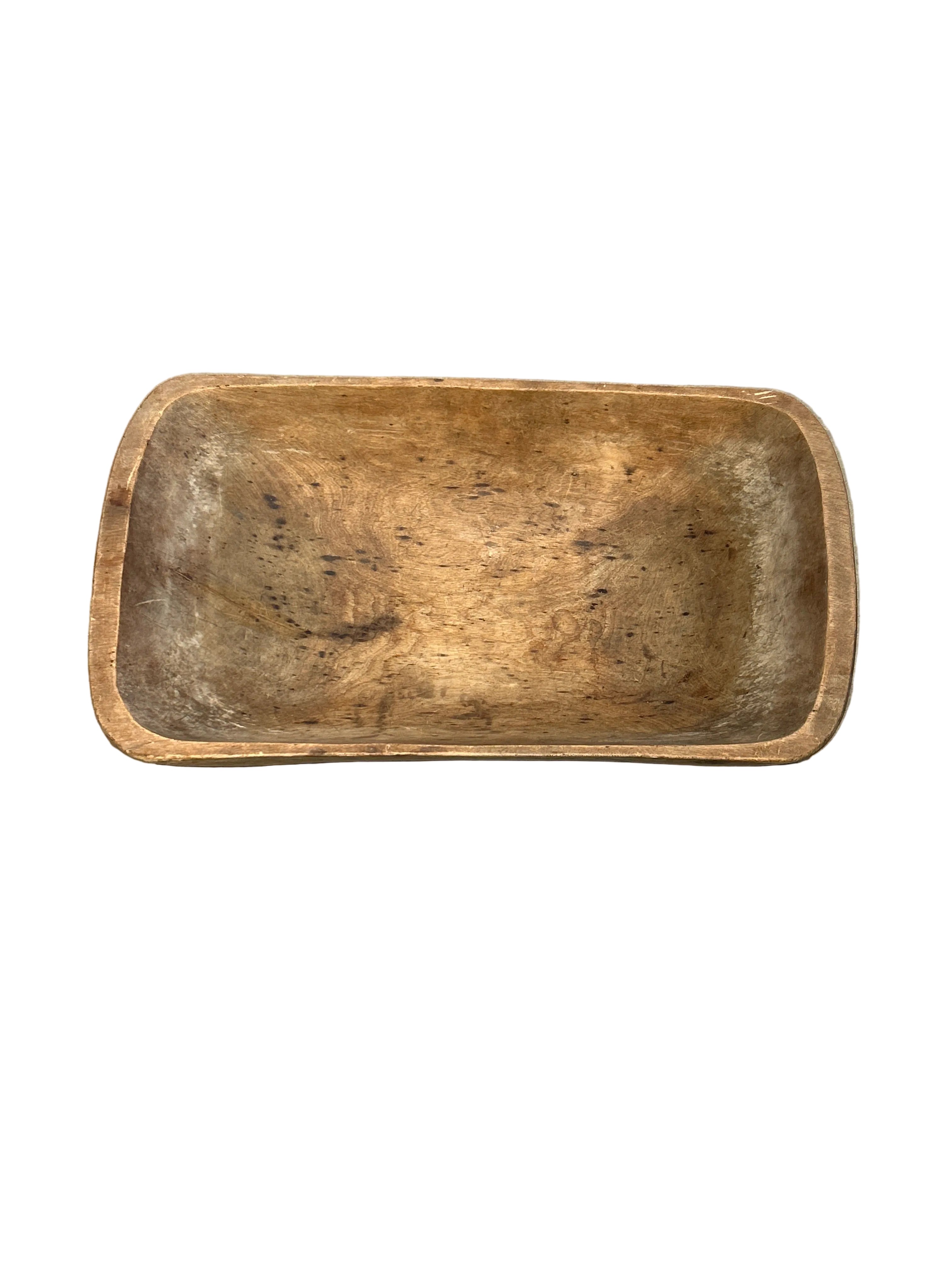 Vintage hand carved wood dough bowl