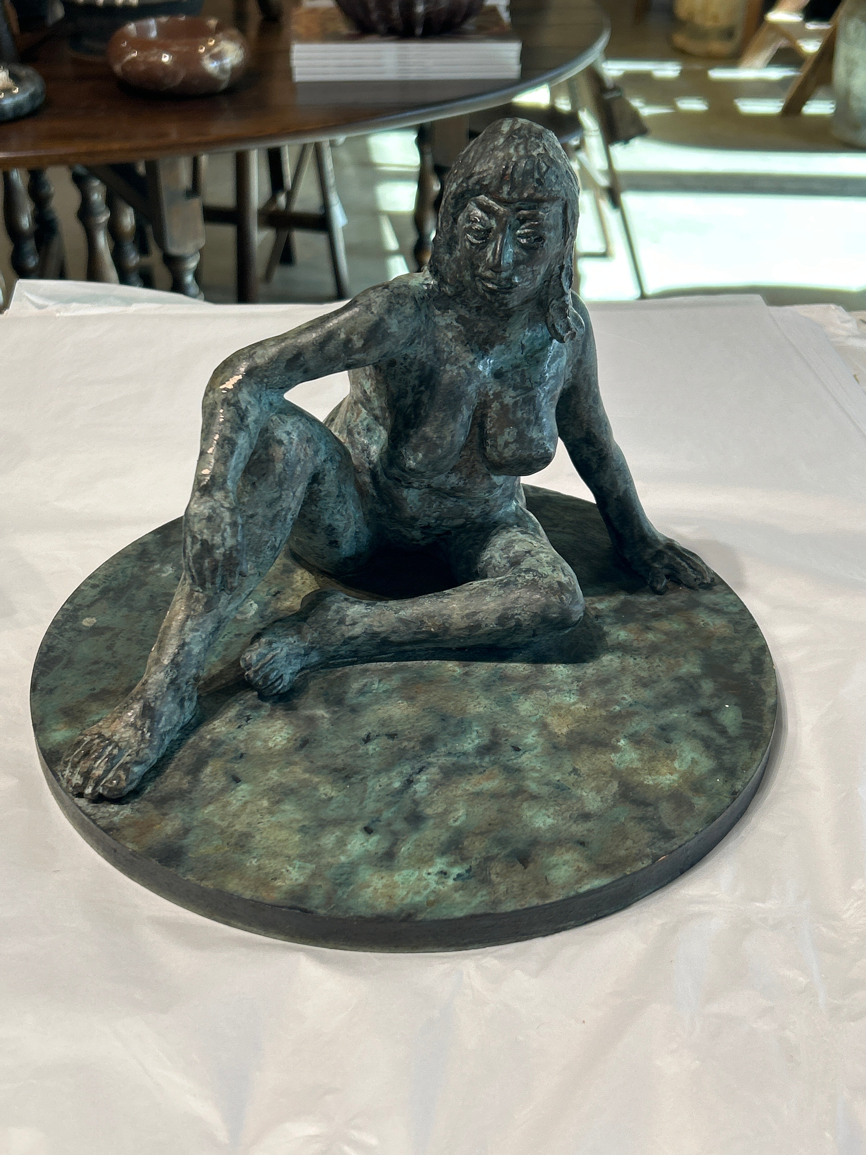 Vintage patinated nude female sculpture