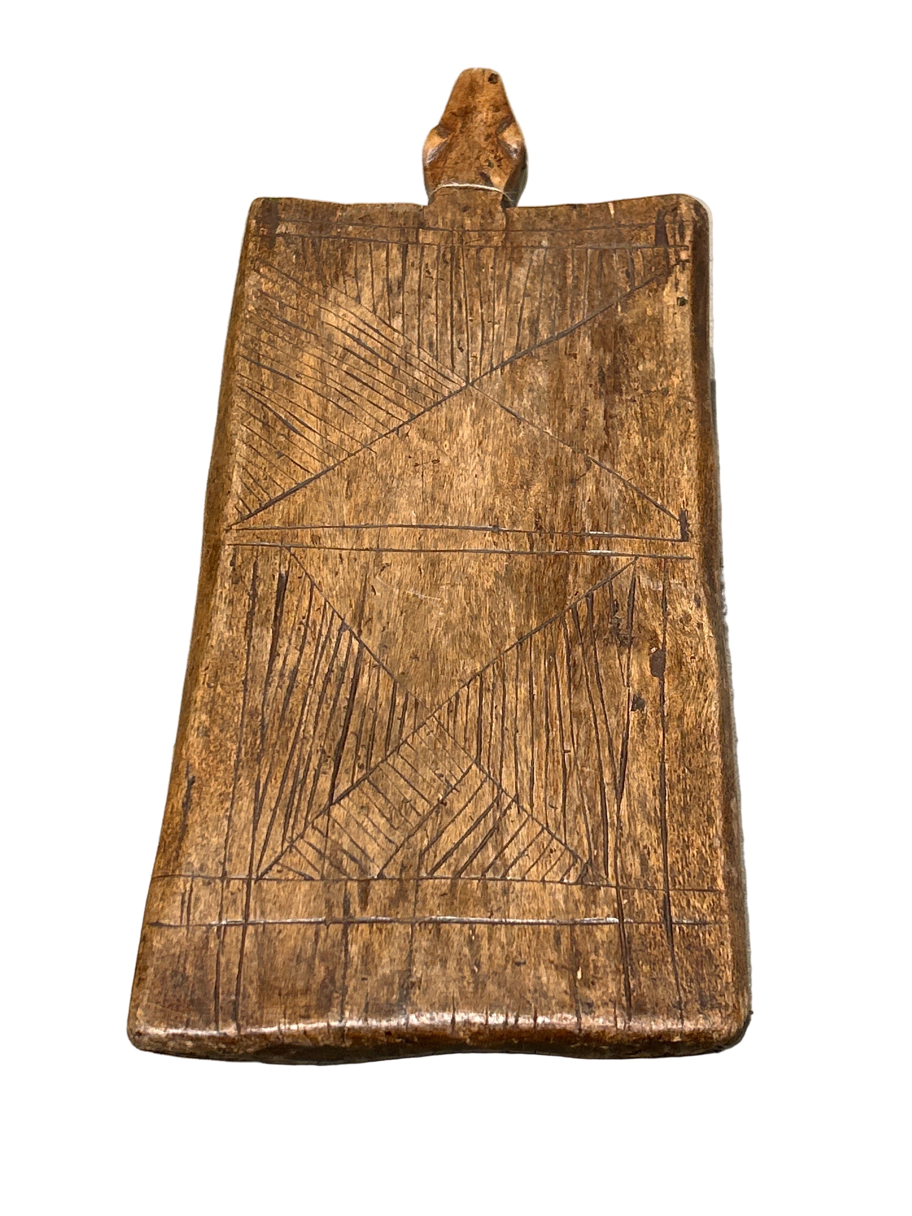 Tribal Stool With Two Crocodiles