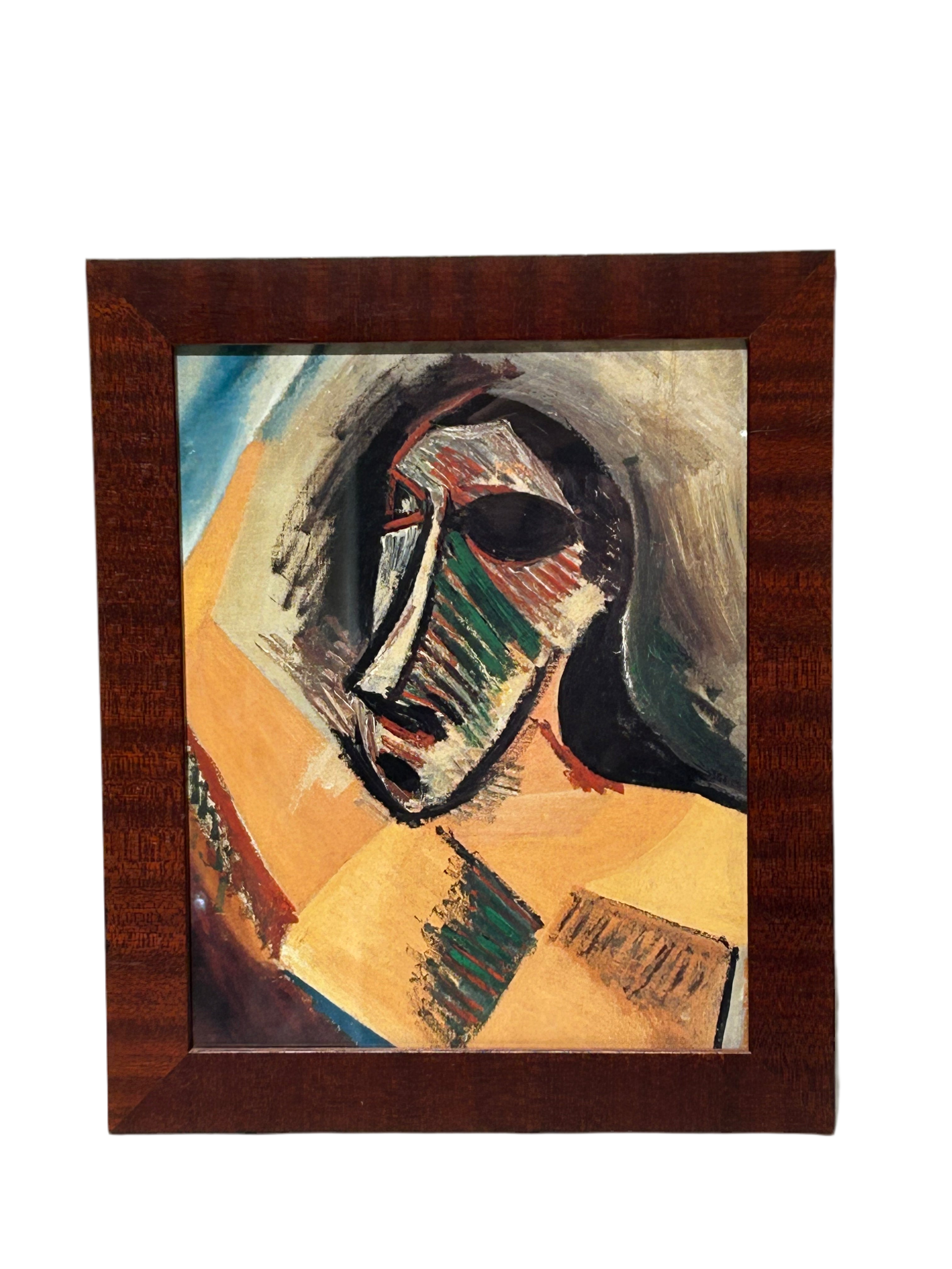 Vintage wood frame with Les Demoiselles d’Avignon Picasso print