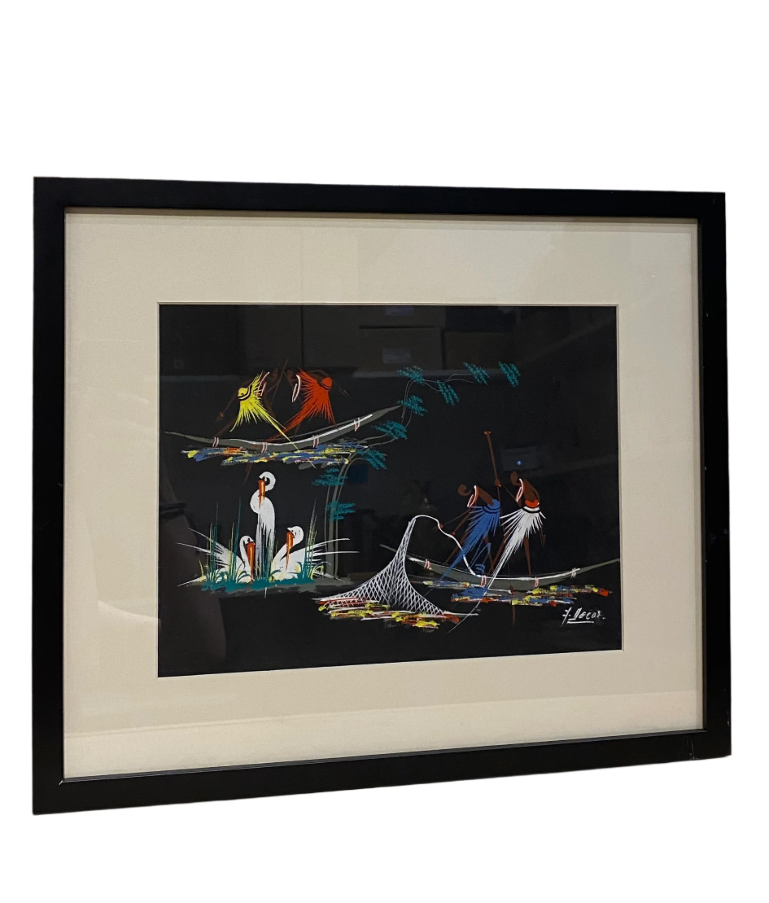 African art with swans