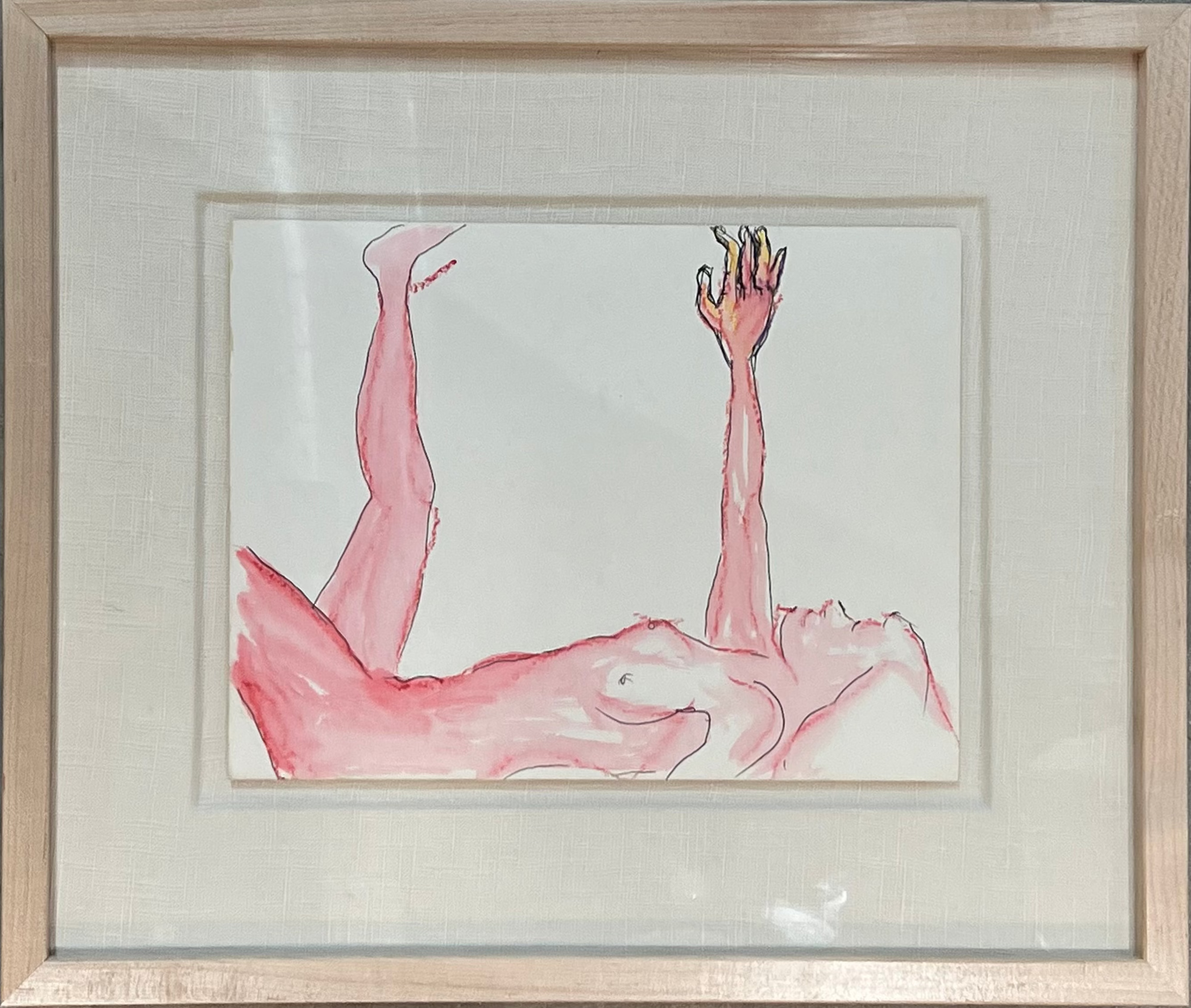 Pink nude charcoal