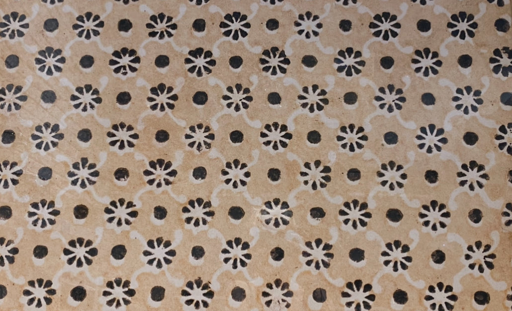 Flowers Dots and Pedals Pattern (24x36) Framed