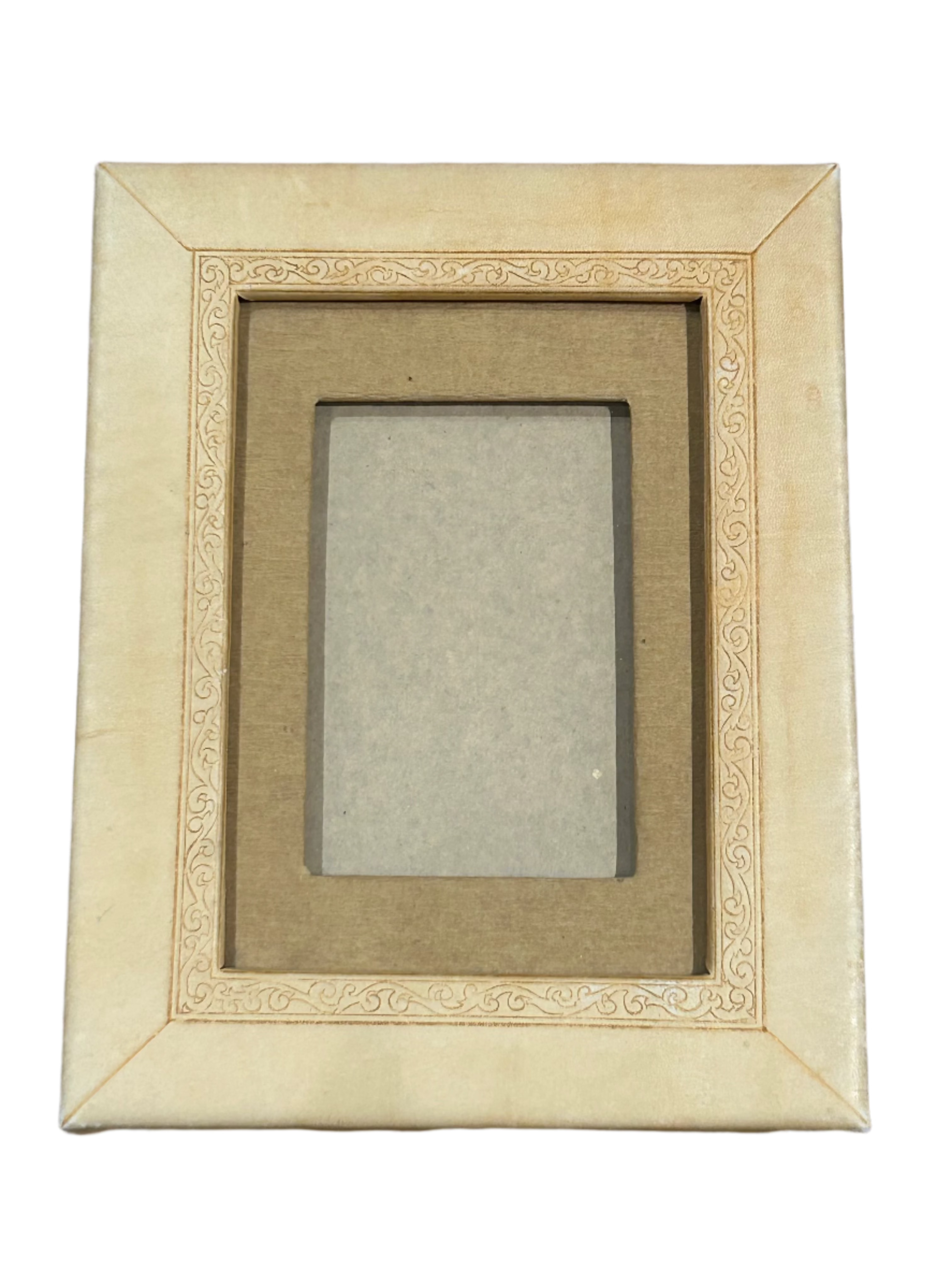 Vintage leather wrapped frame