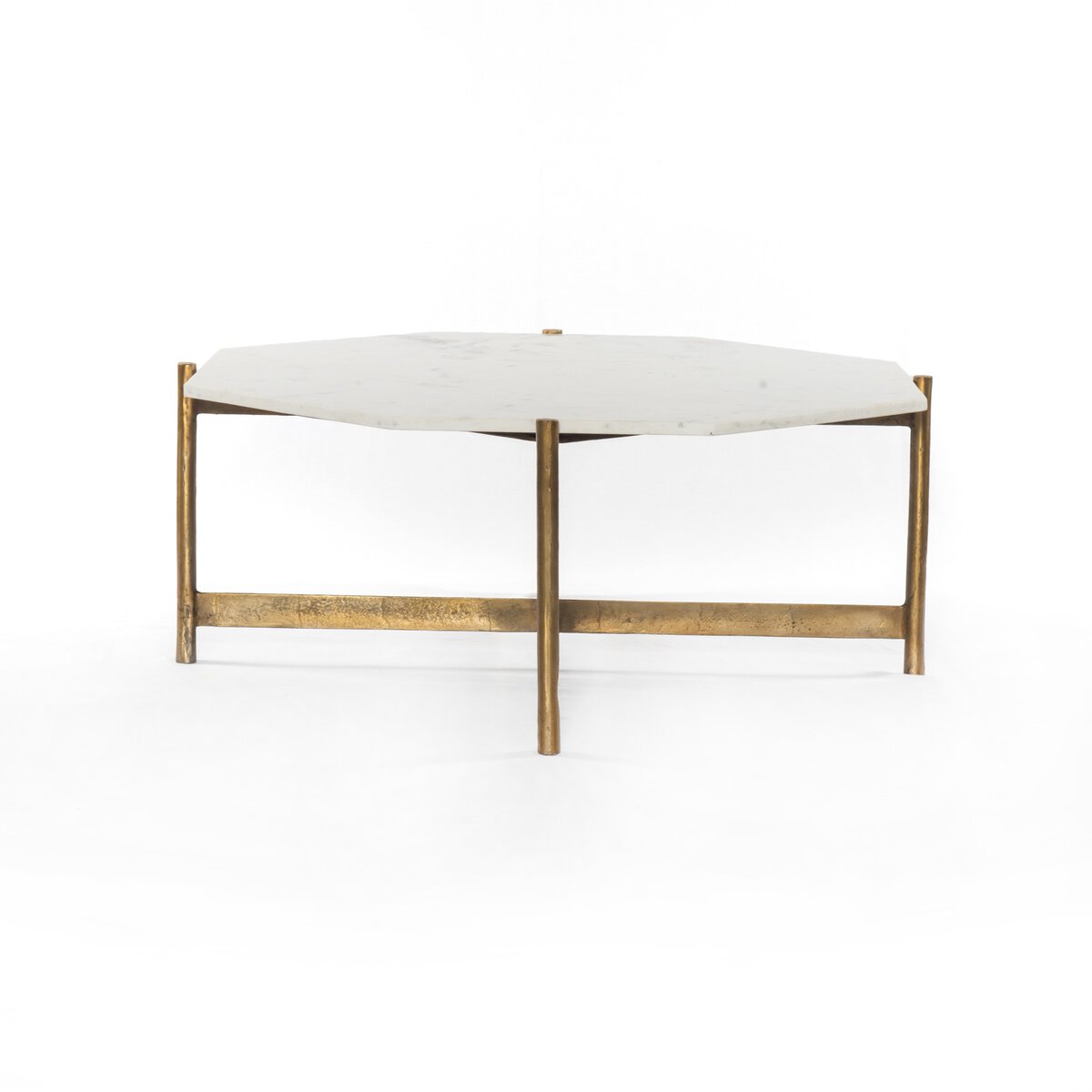 Adair Coffee Table Polished White Marble