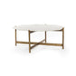 Adair Coffee Table Polished White Marble