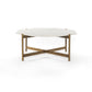 Adair Coffee Table Polished White Marble