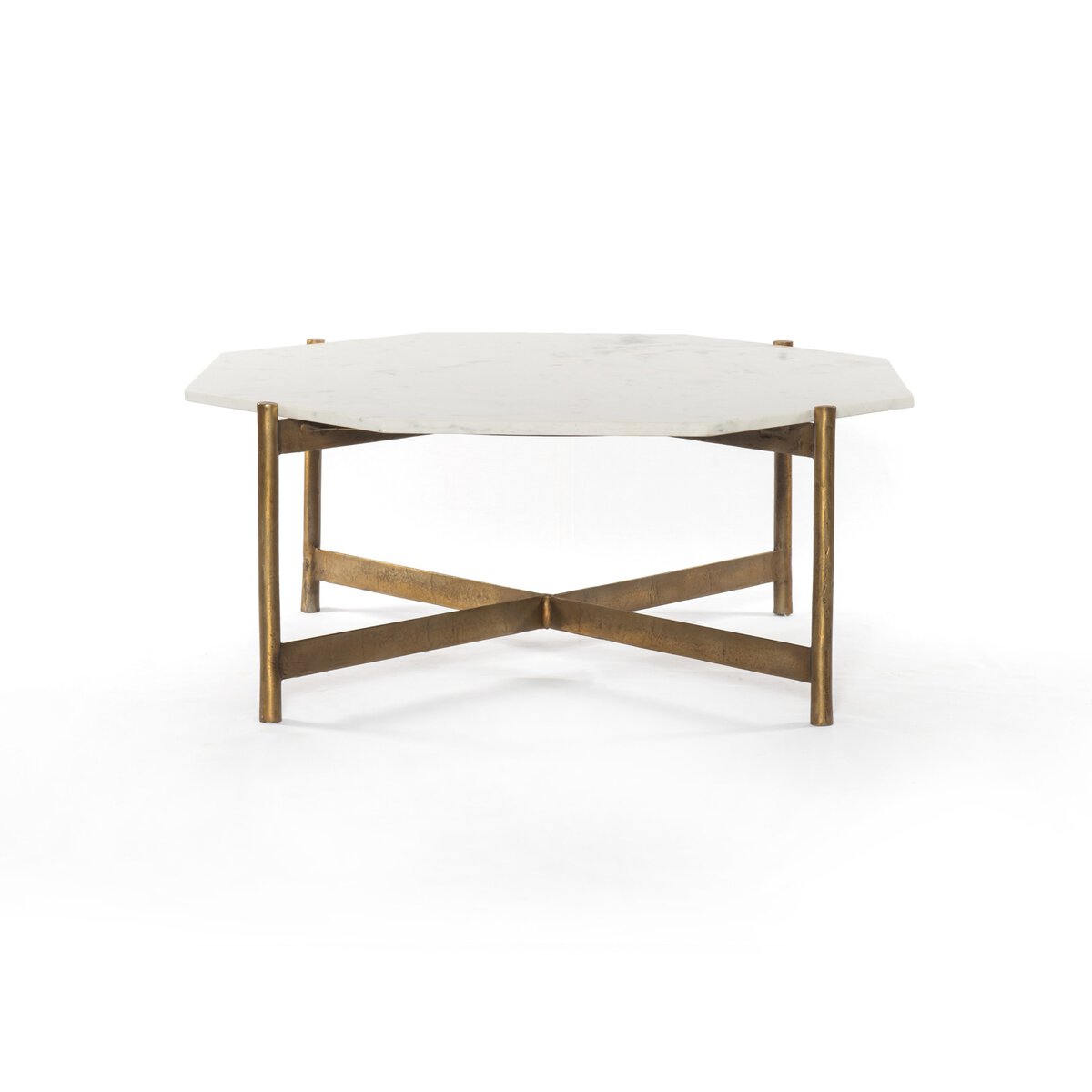 Adair Coffee Table Polished White Marble