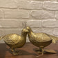 Pair of brass birds