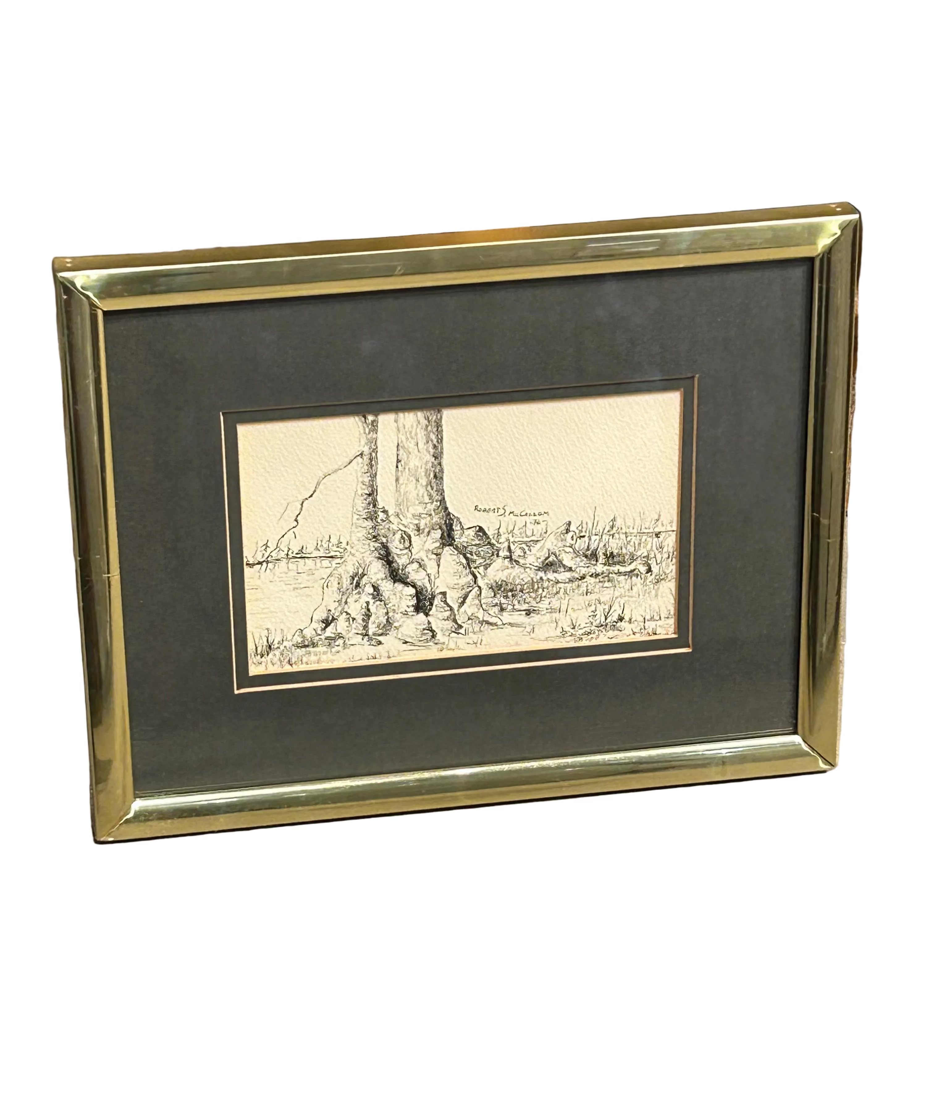 Vintage R.M. 1976 tree etching