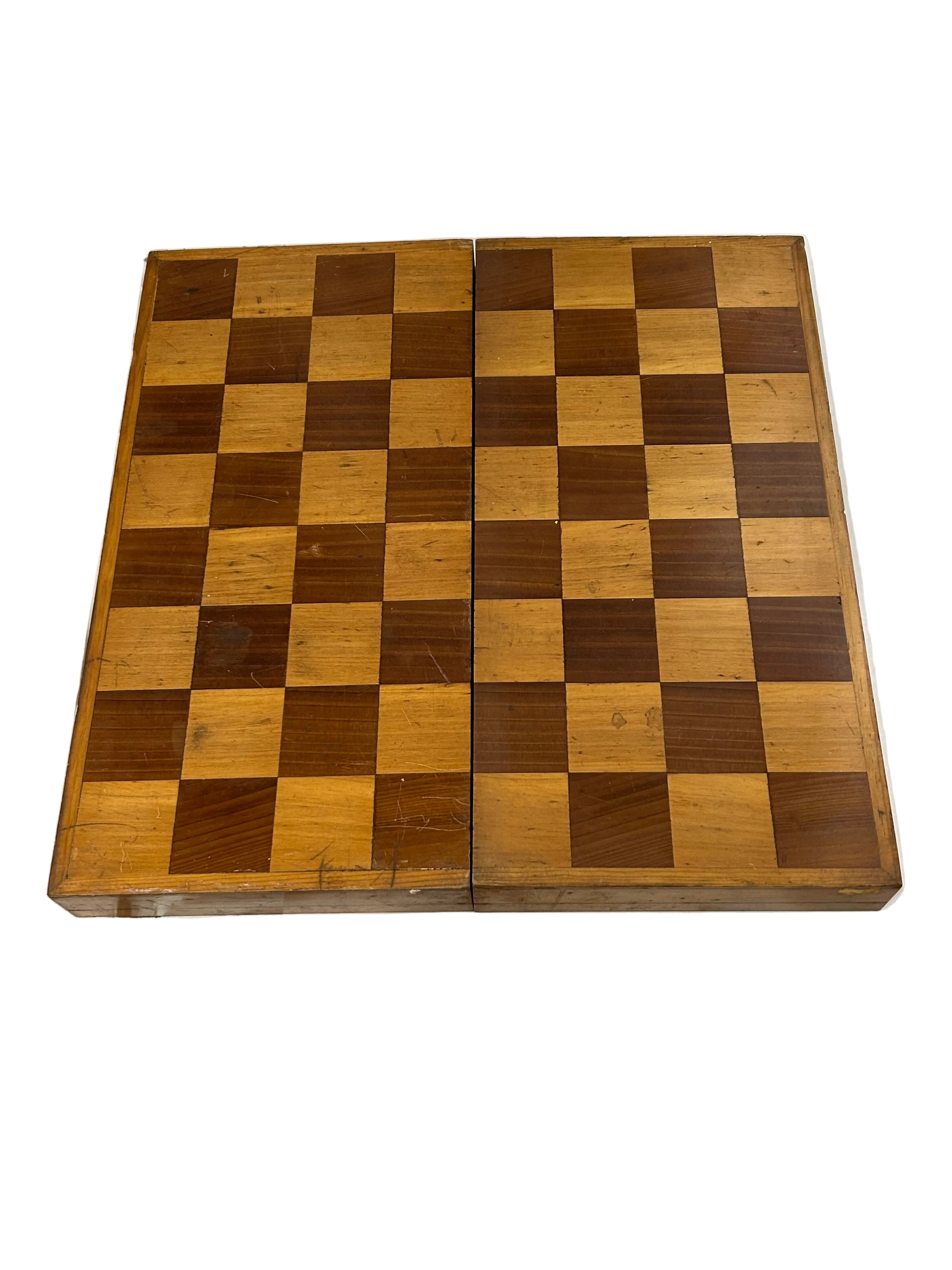 Vintage pink and white onyx chess set