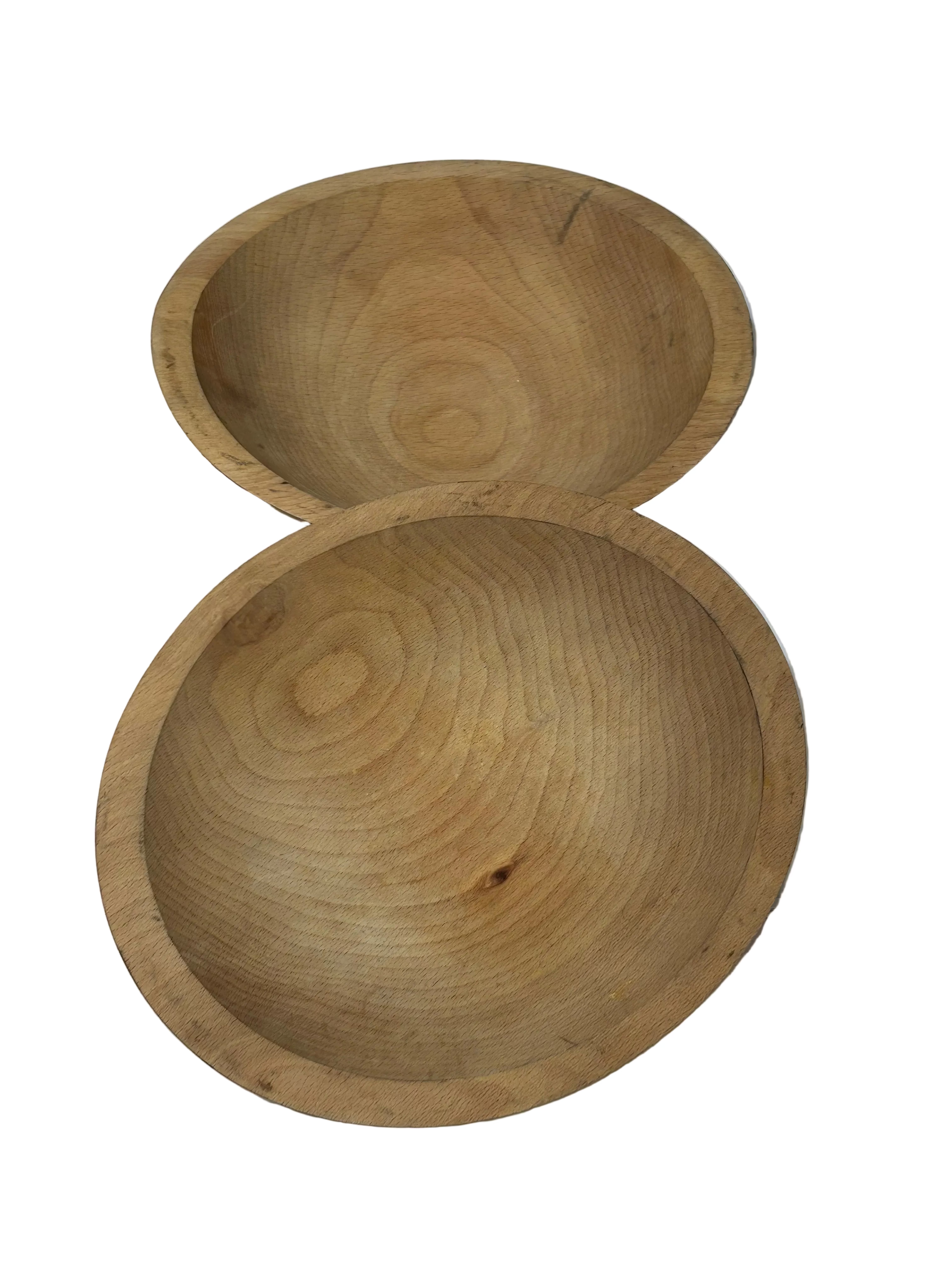 Vintage unfinished maple wood bowl