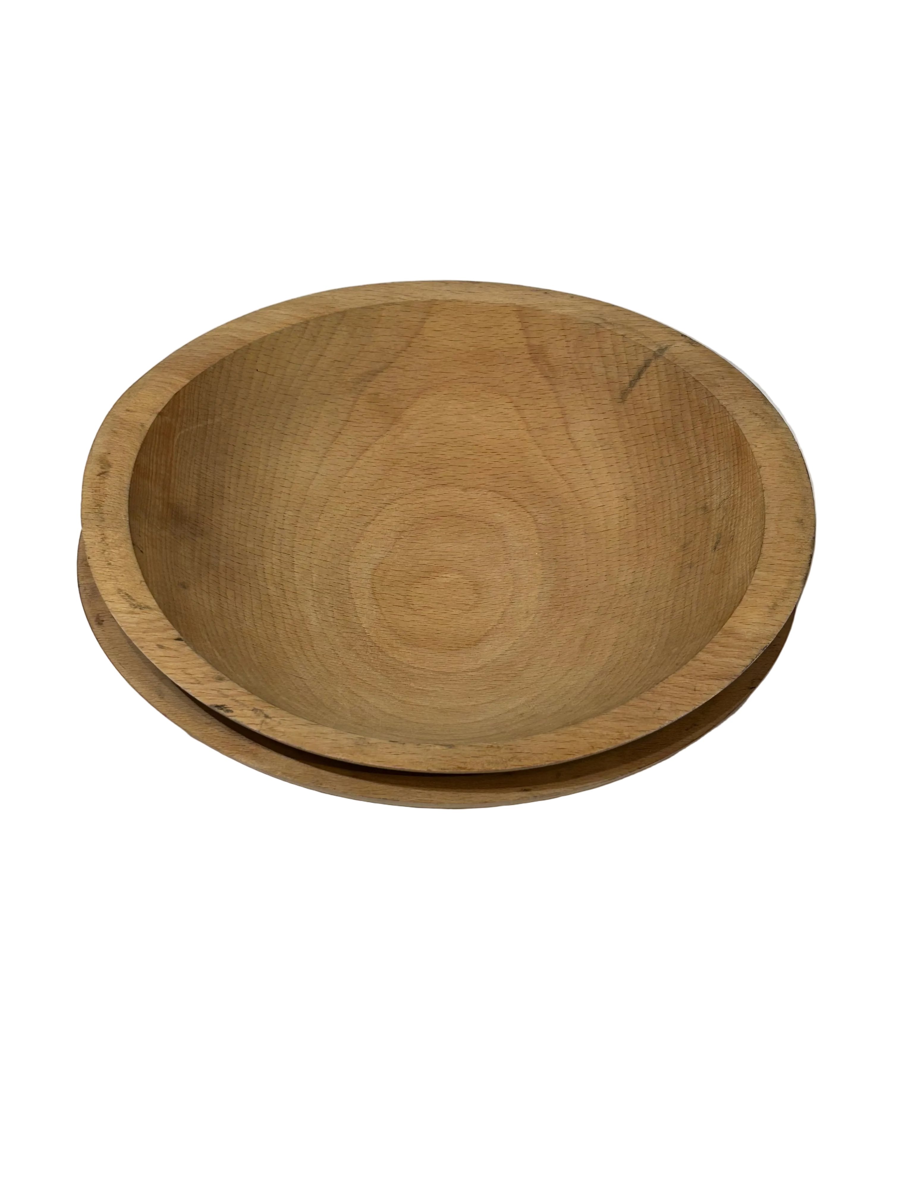 Vintage unfinished maple wood bowl