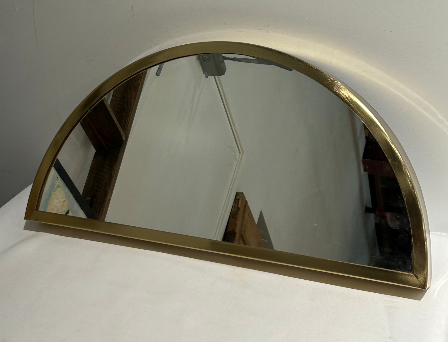 Brass Half Moon Mirror