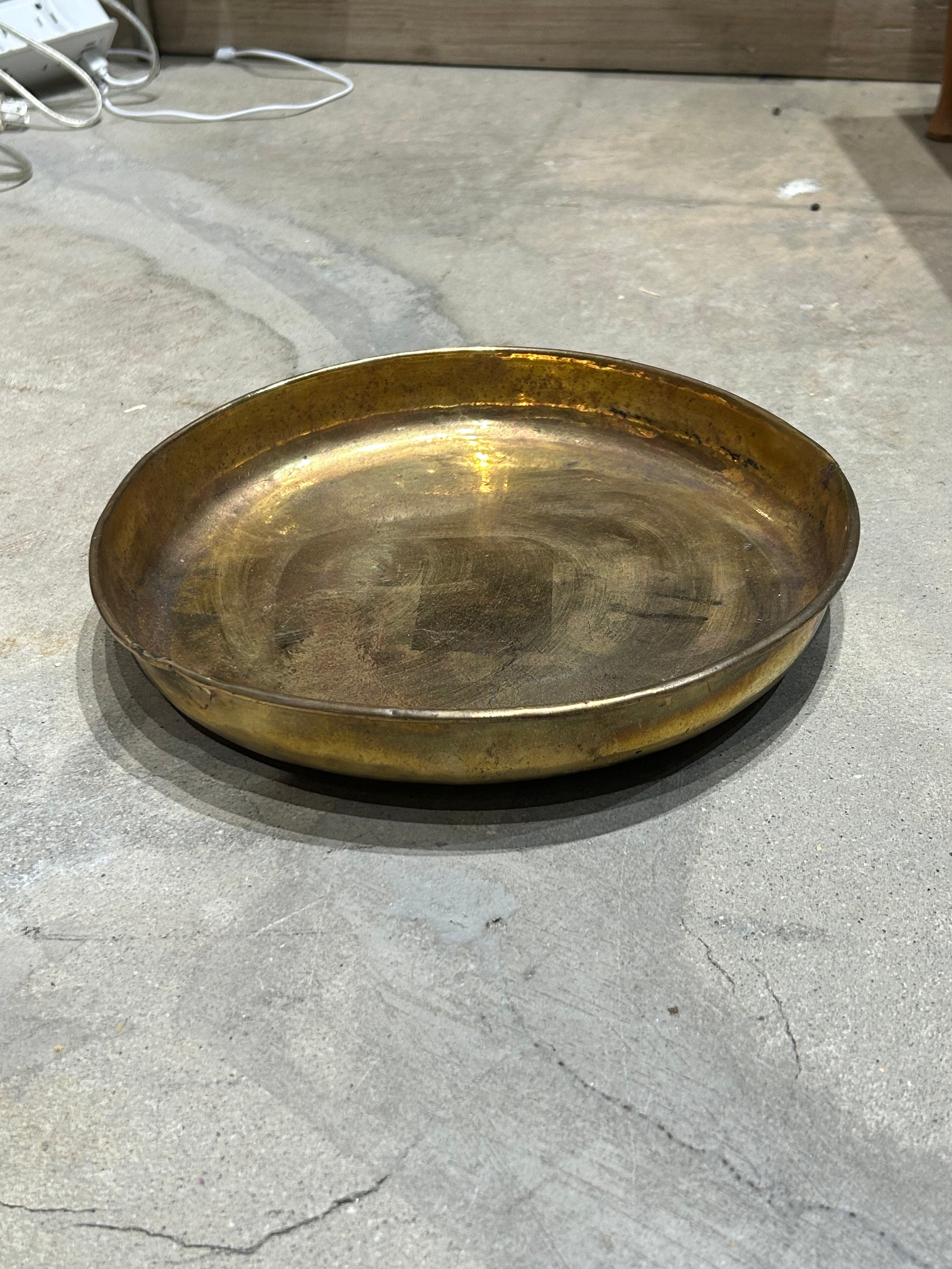 Vintage brass serving tray