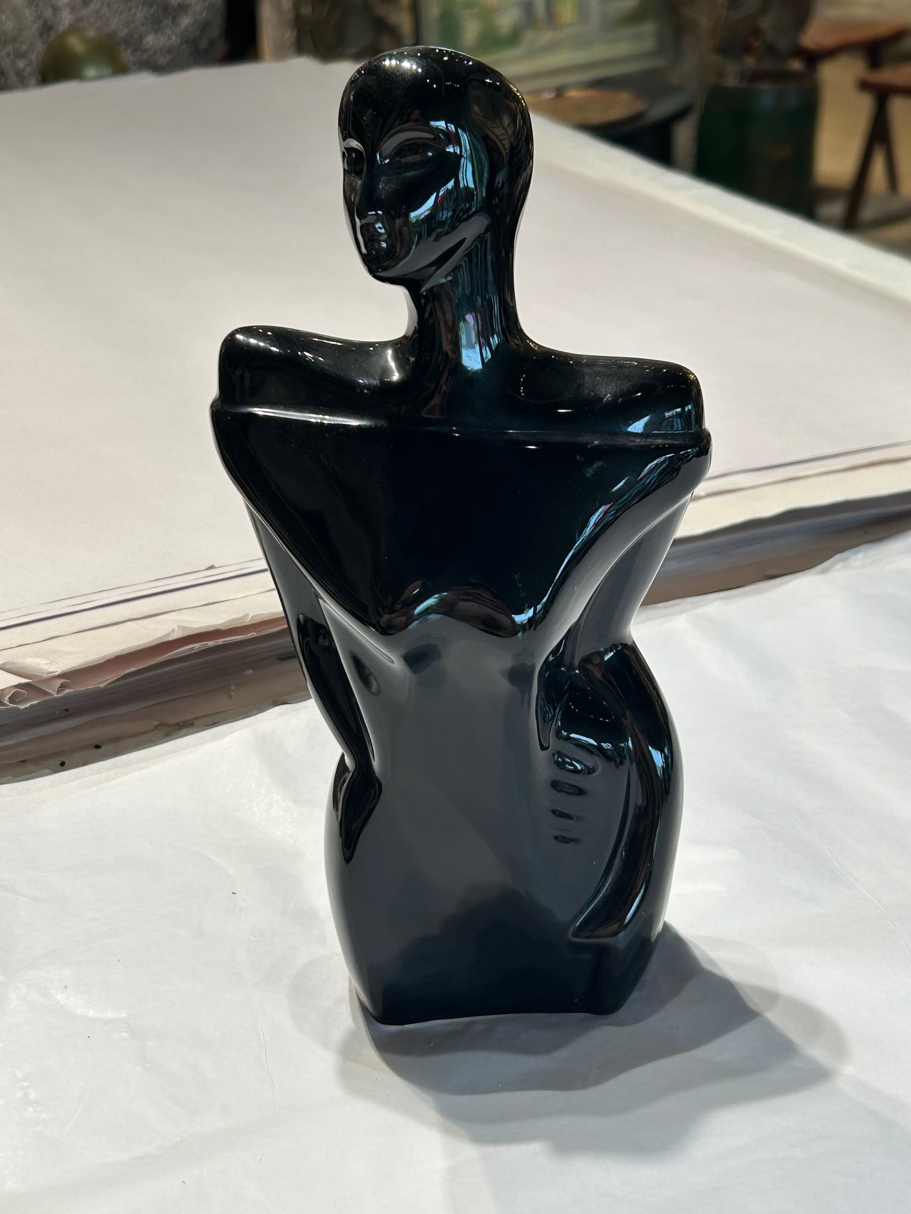 Vintage ceramic art deco female bust