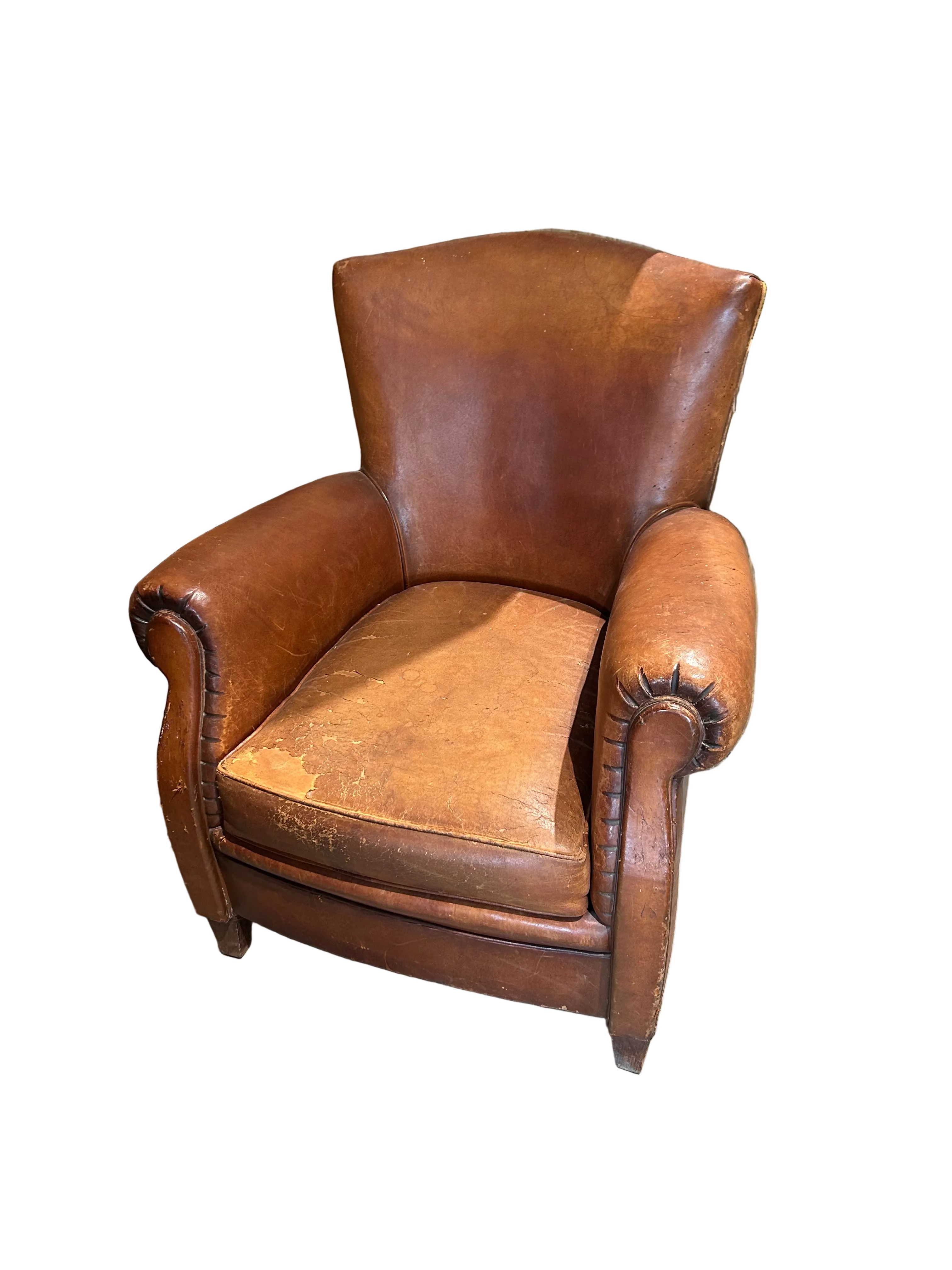 Vintage leather club chair