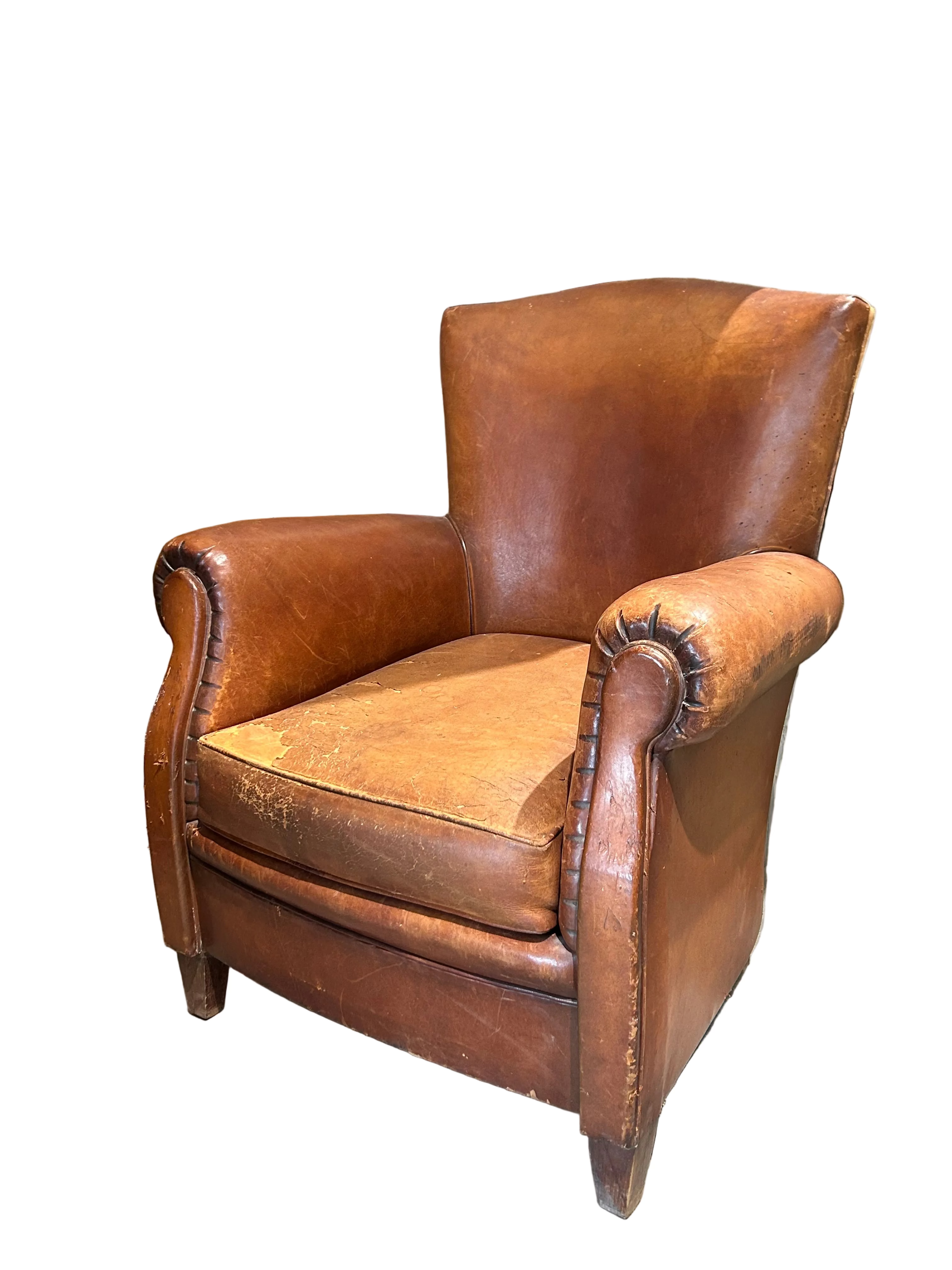 Vintage leather club chair