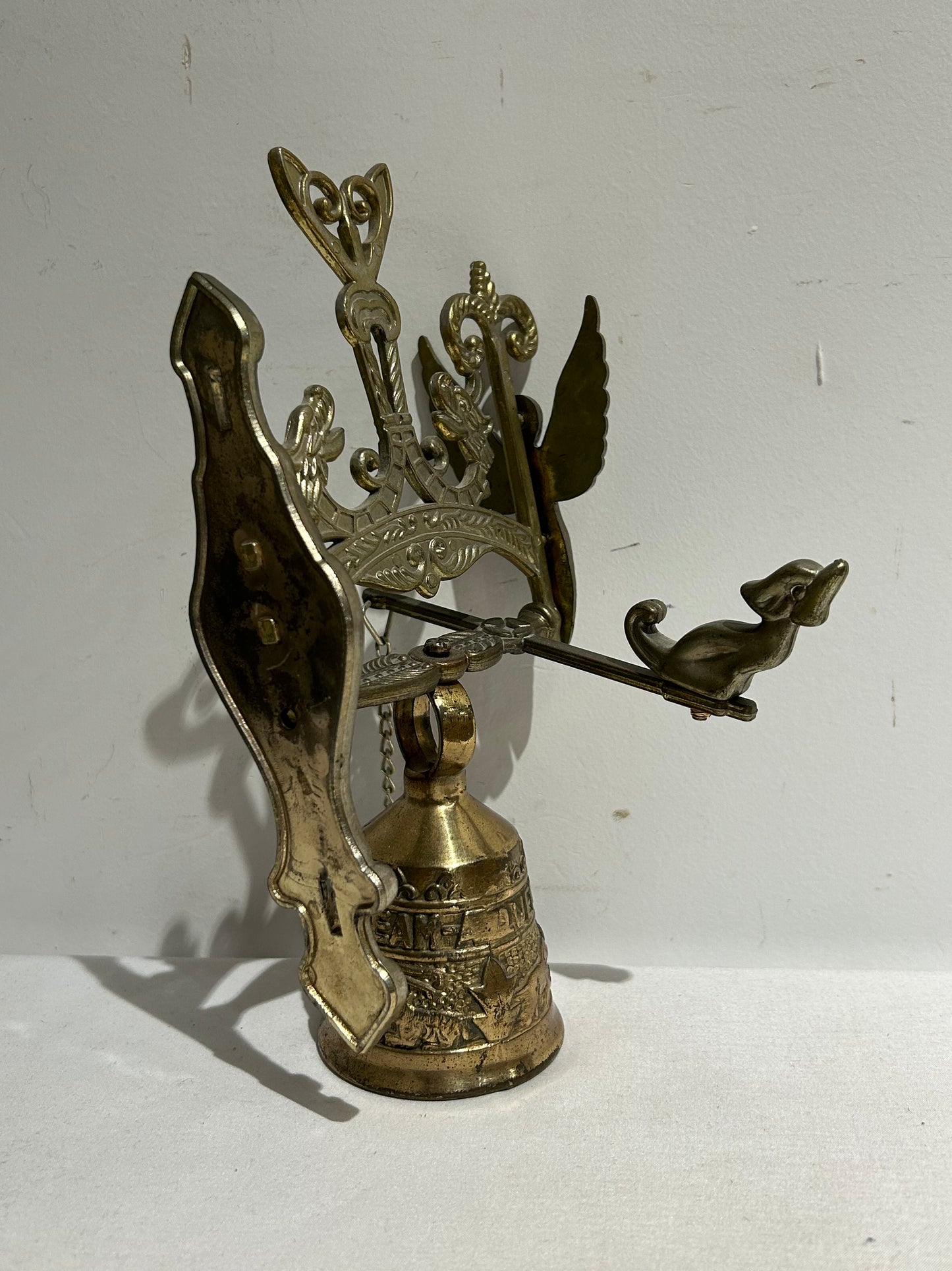 Wall mount brass bell