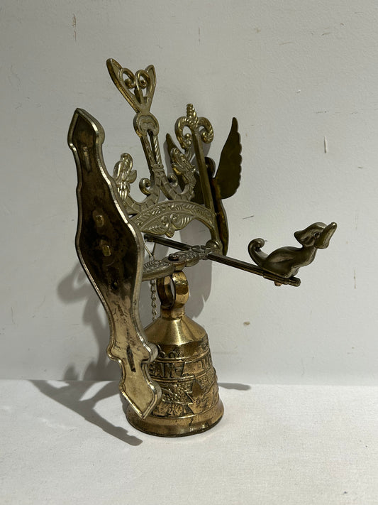 Wall mount brass bell