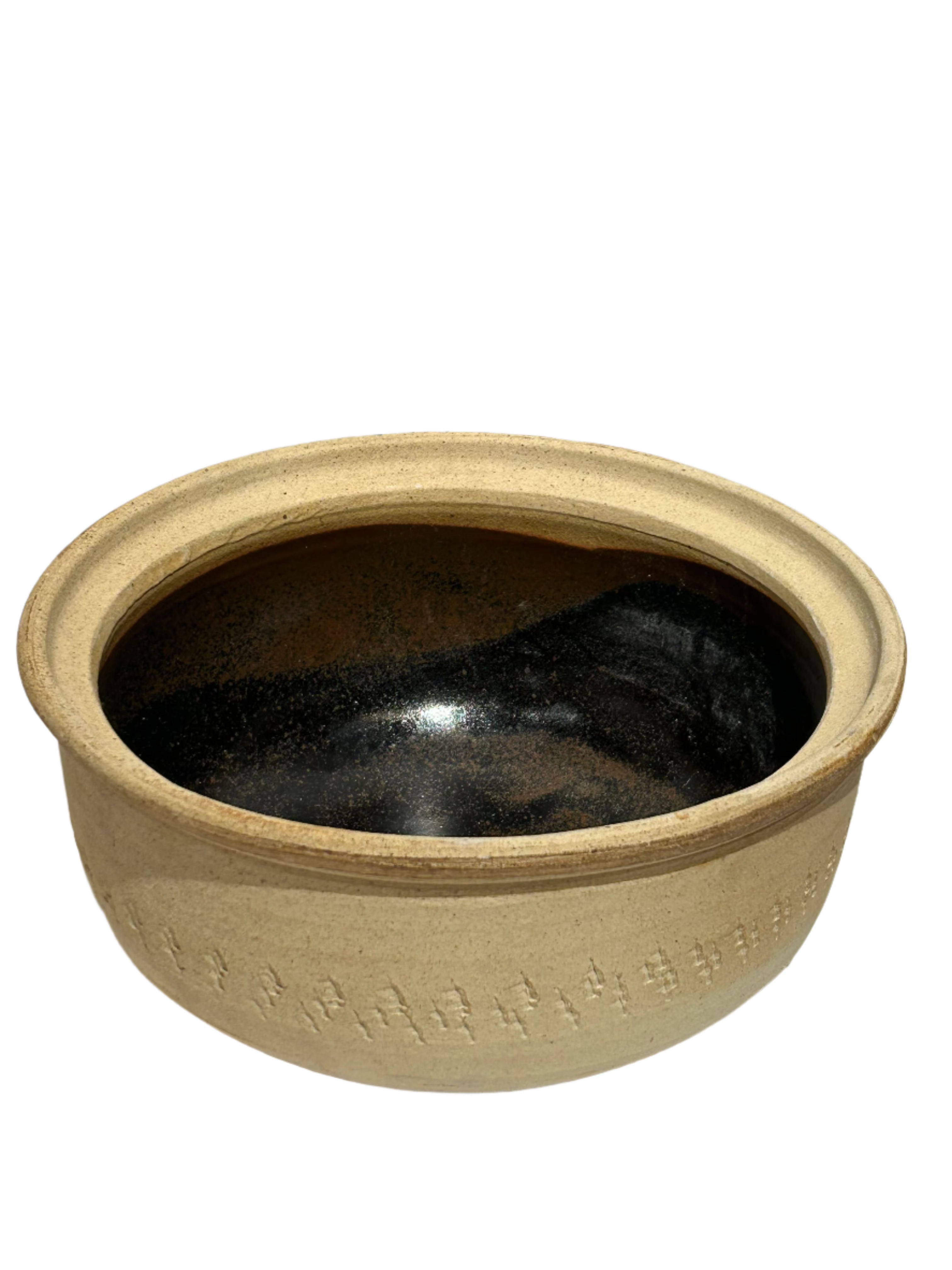 Large vintage pottery bowl