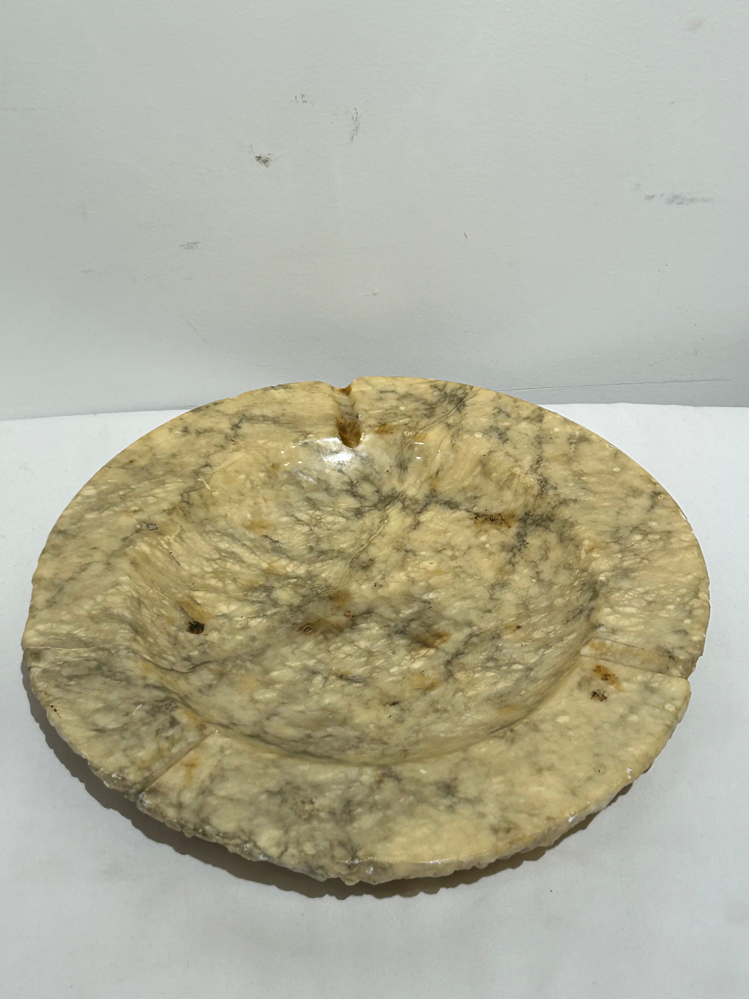 Large vintage stone ashtray