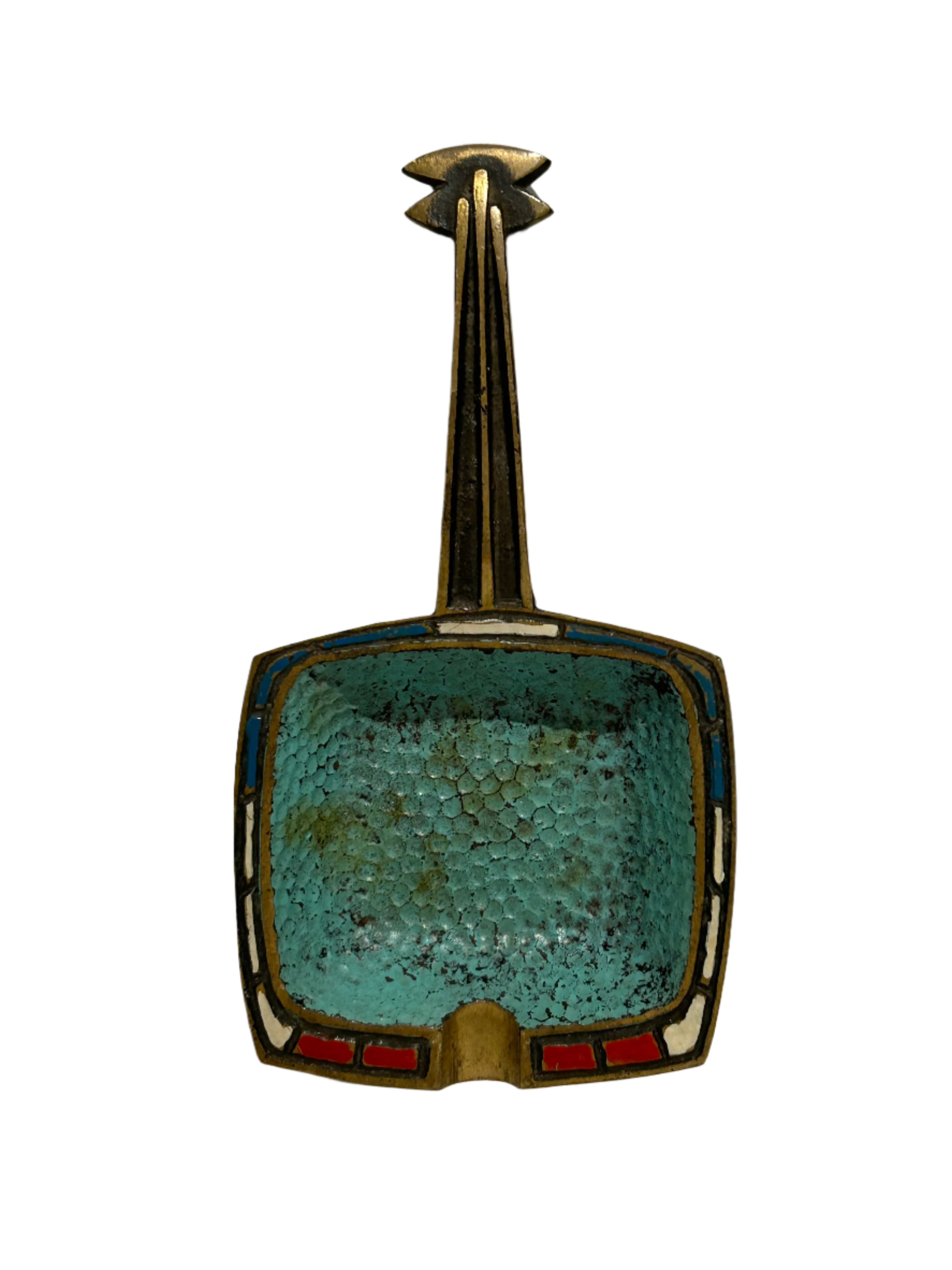 Vintage brass guitar style ashtray