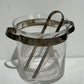 Vintage two-handled ice bucket with tongs