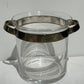 Vintage two-handled ice bucket with tongs