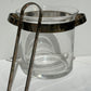 Vintage two-handled ice bucket with tongs