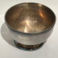 Vintage silver bowl with tongs