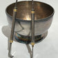 Vintage silver bowl with tongs