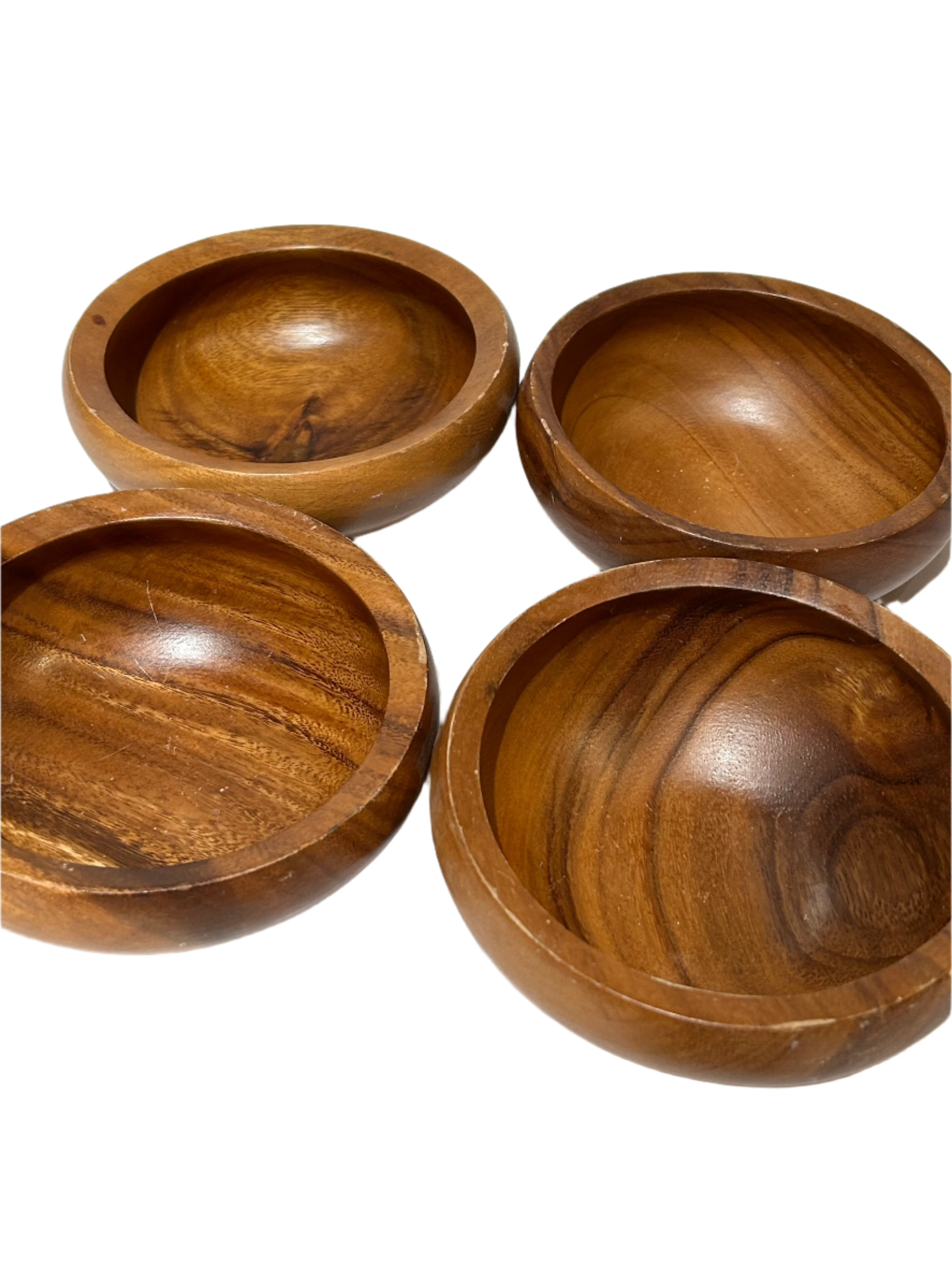 Vintage wood salad server set