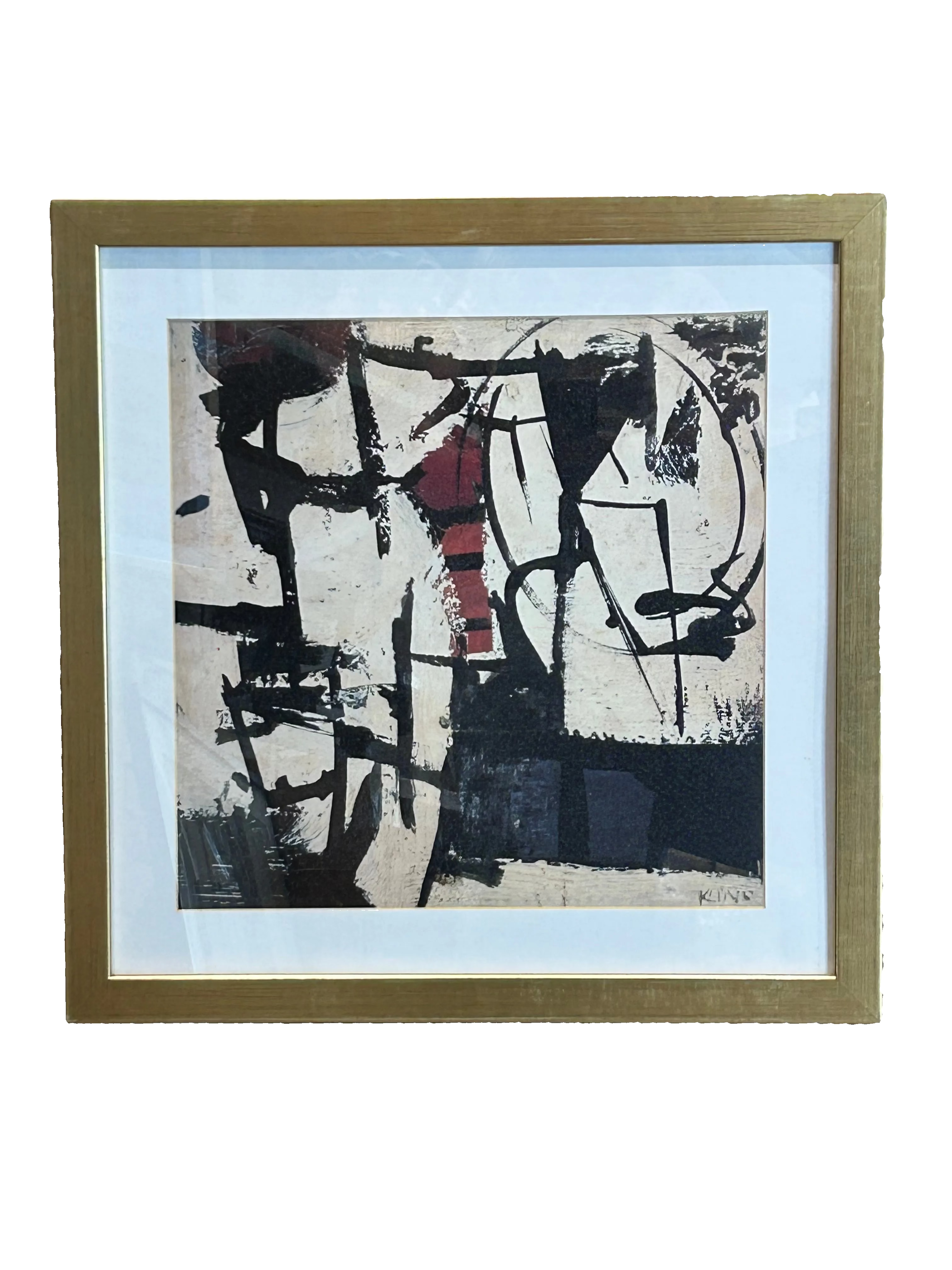 Vintage Franz Kline Untitled abstract print
