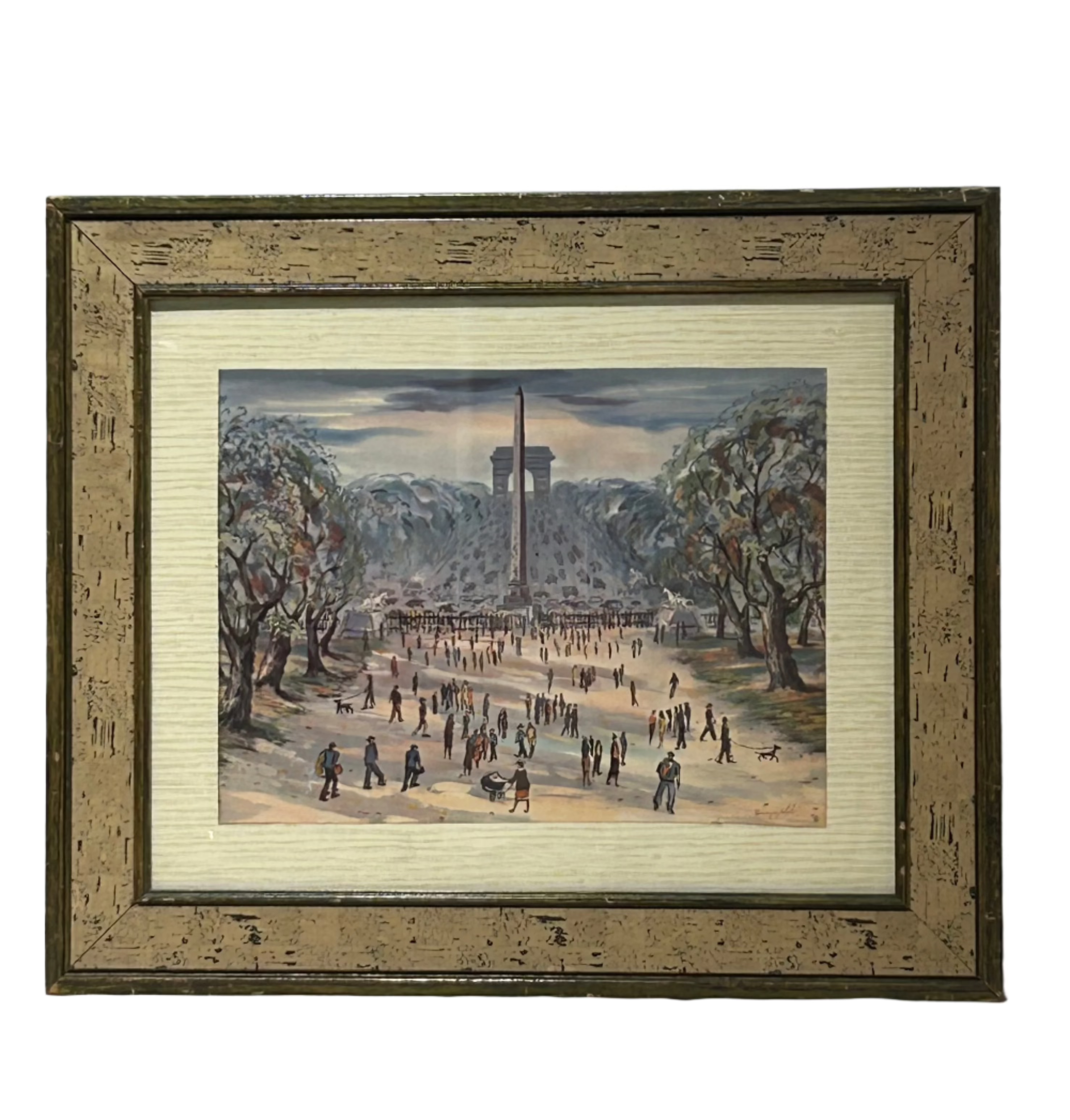 Vintage Tuileries Garden print