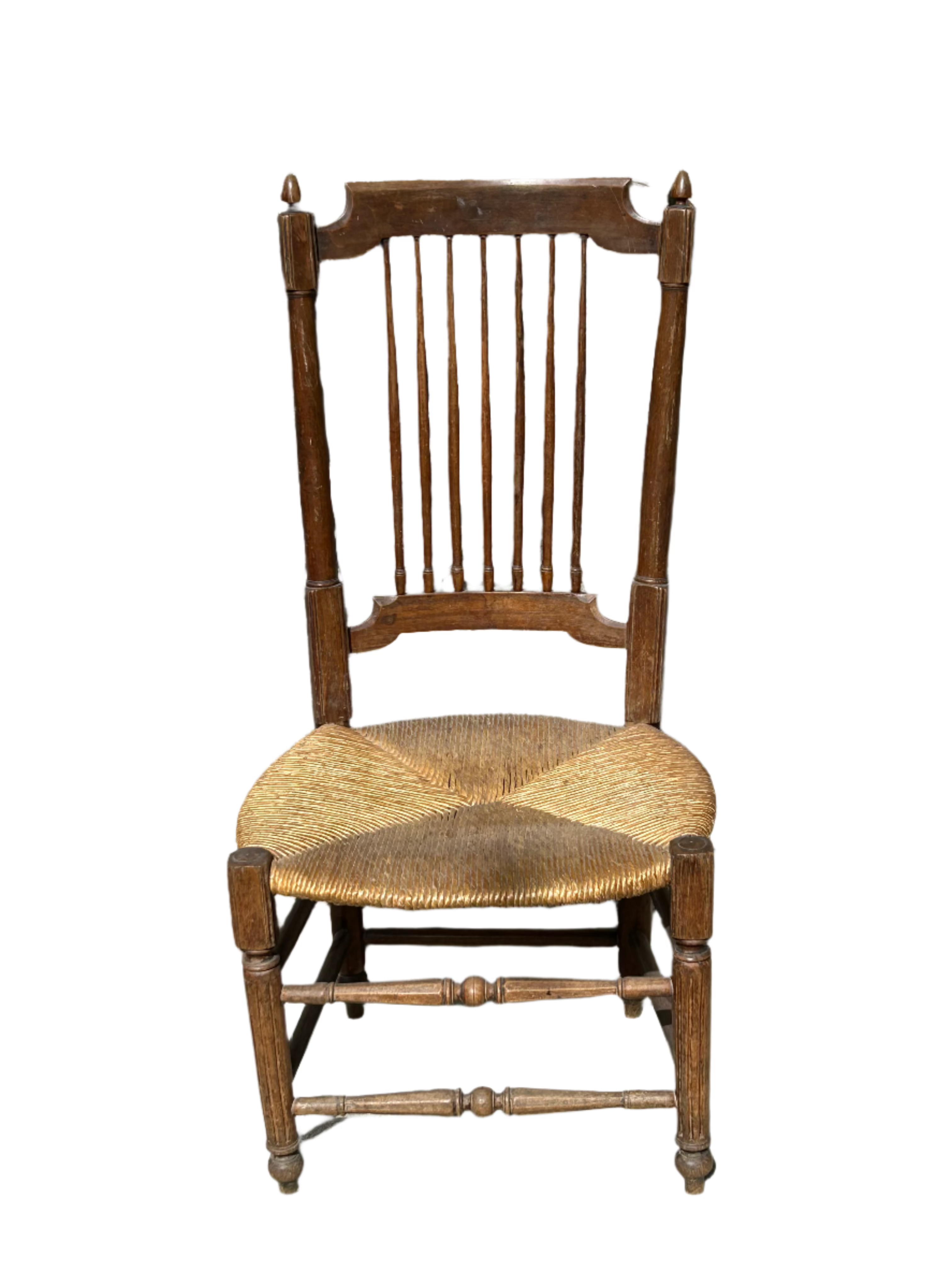 Vintage wooden wicker chair