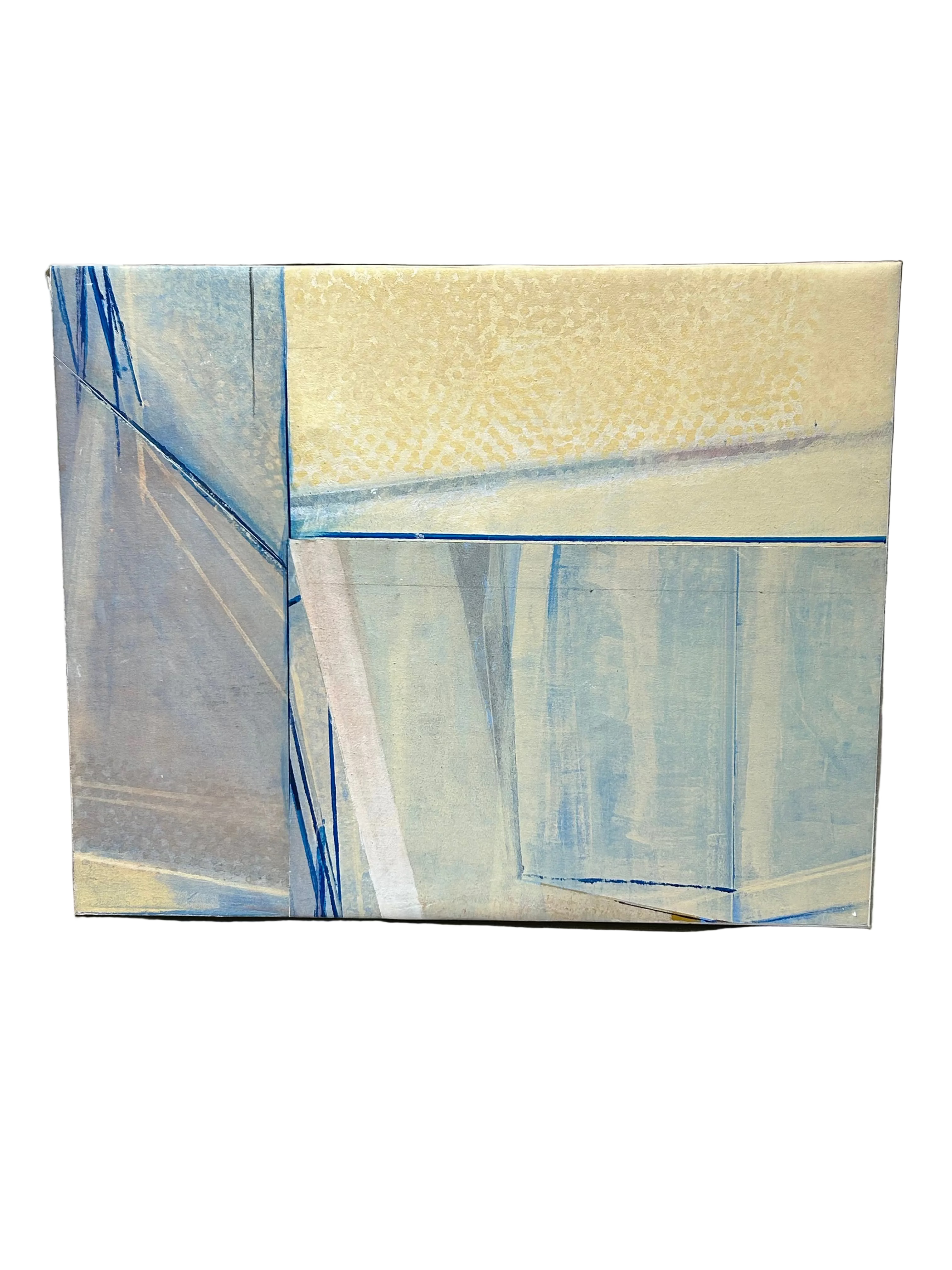 Vintage abstract geometric acrylic on canvas