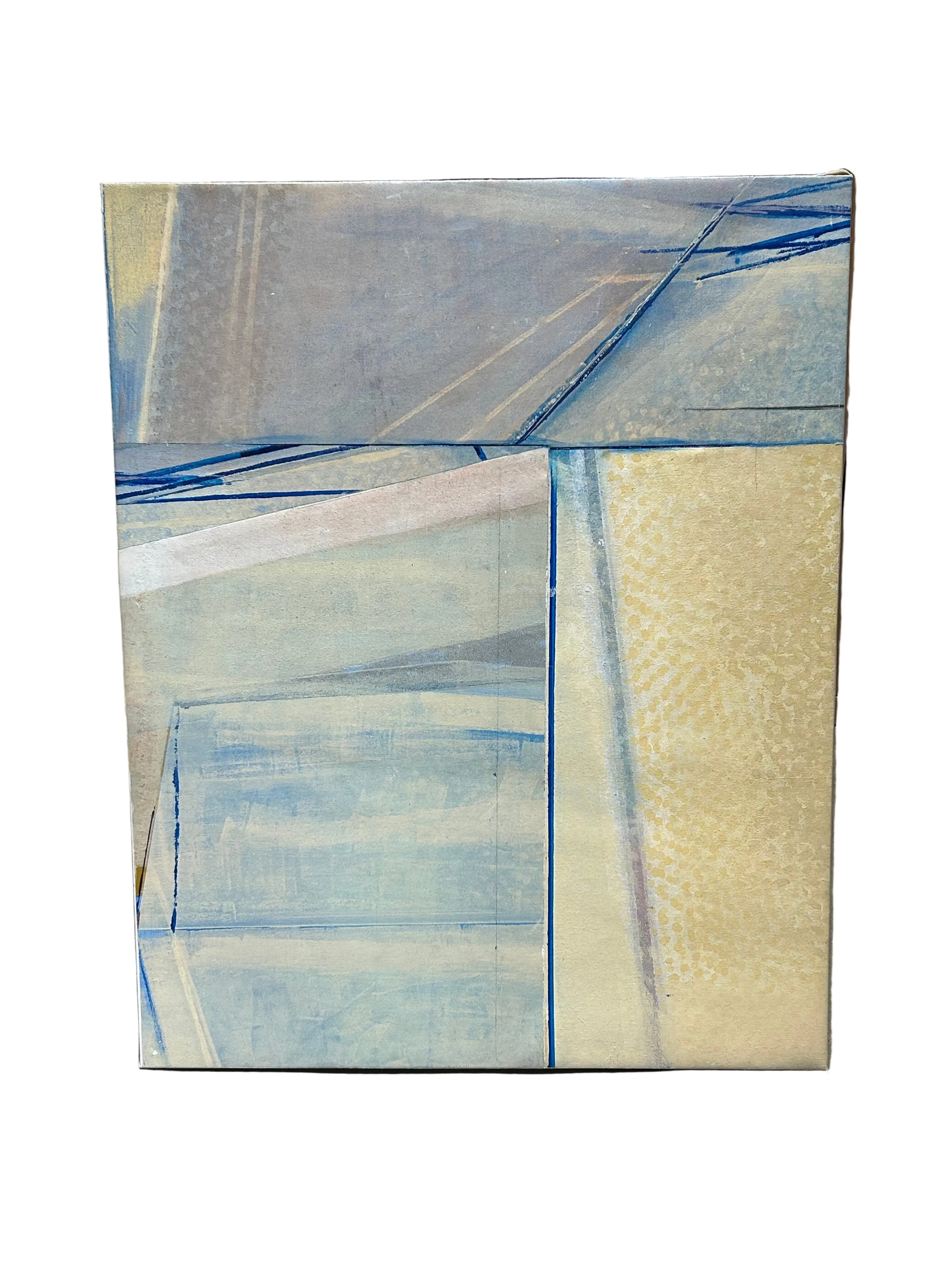 Vintage abstract geometric acrylic on canvas