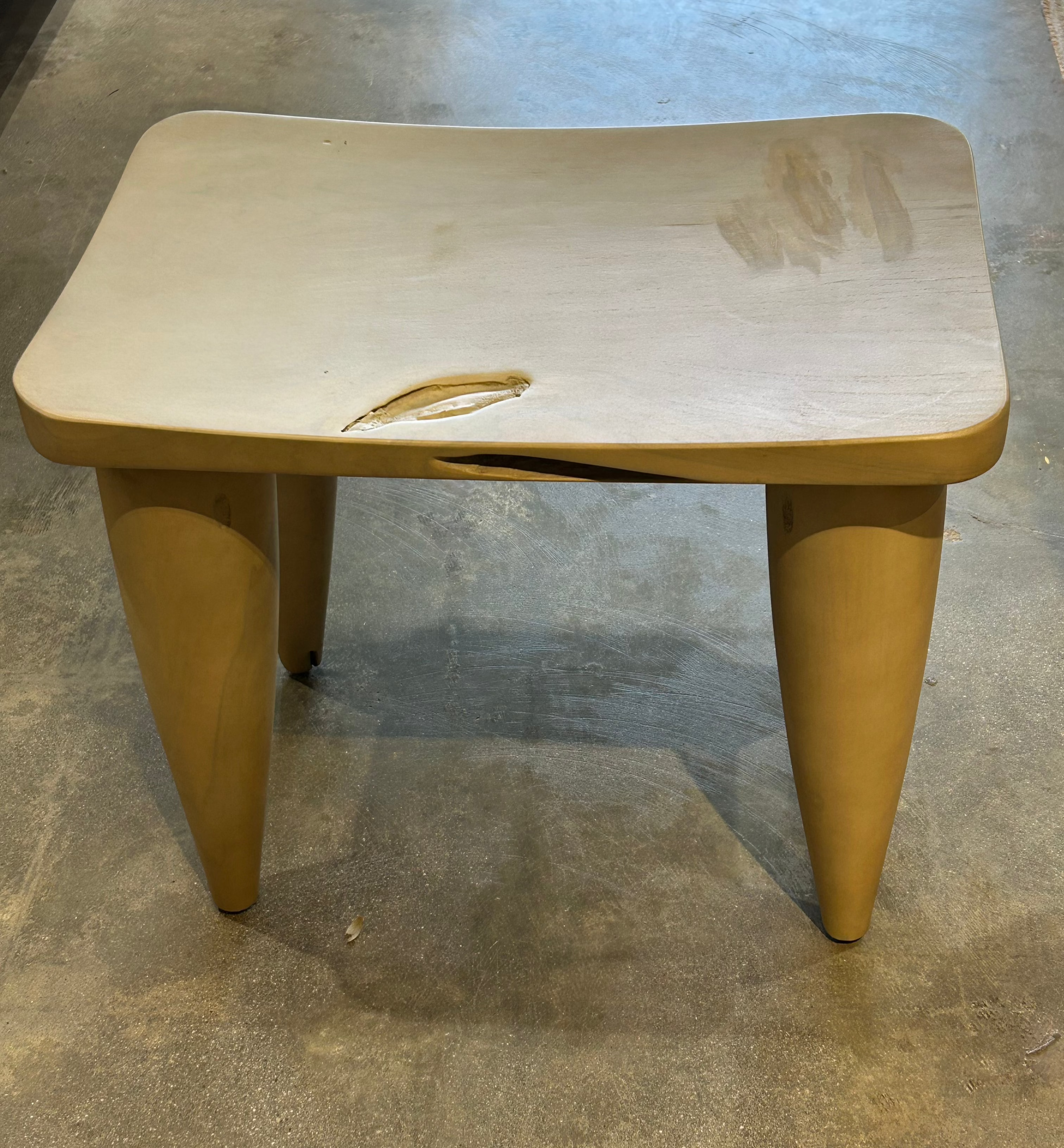 Light colored wood stool