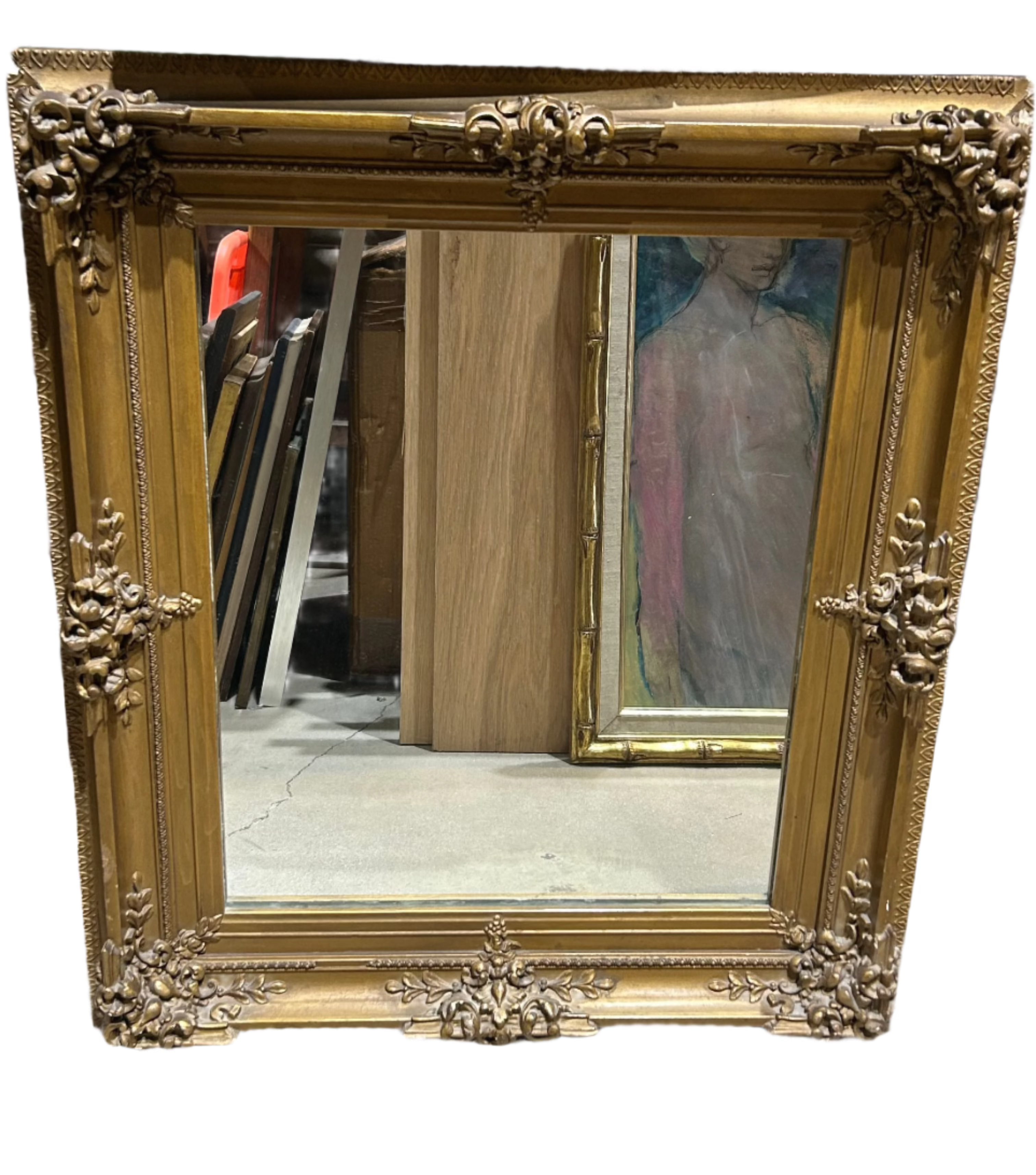 Ornate gold mirror