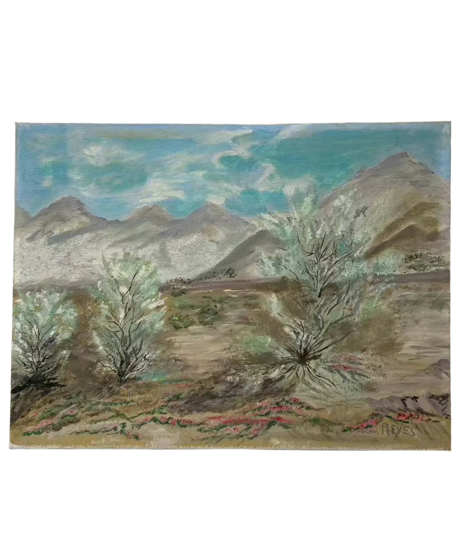 Vintage landscape oil